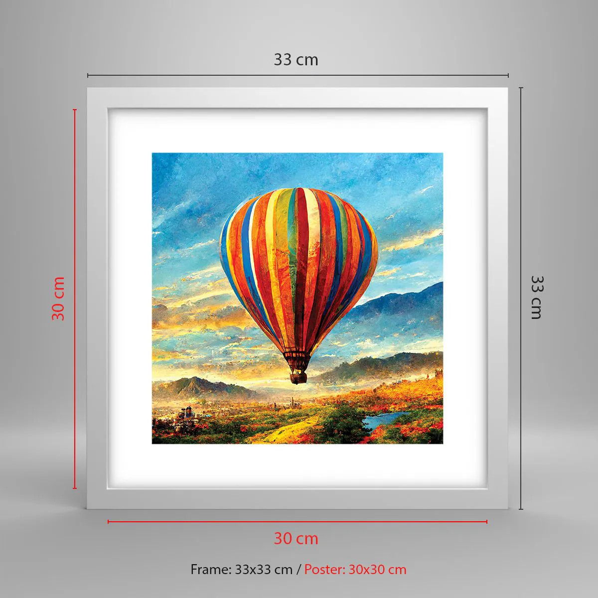 Poster in einem weißen Rahmen - In der Stille sieht man mehr - 30x30 cm