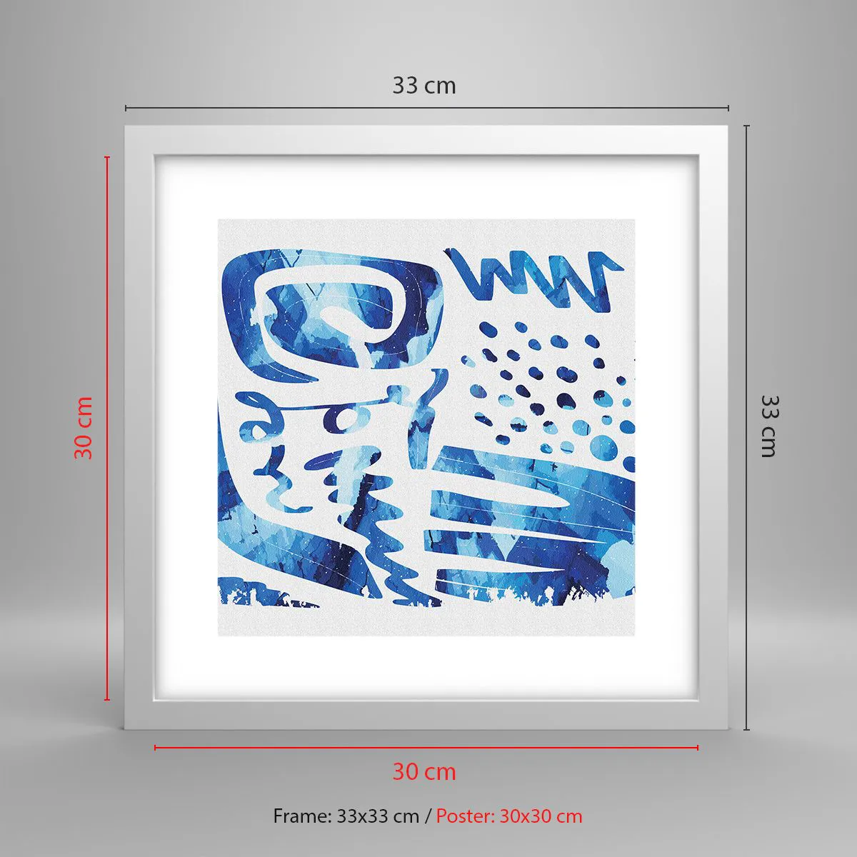 Poszter fekete keretben - Vissza a gyökerekhez - 30x30 cm