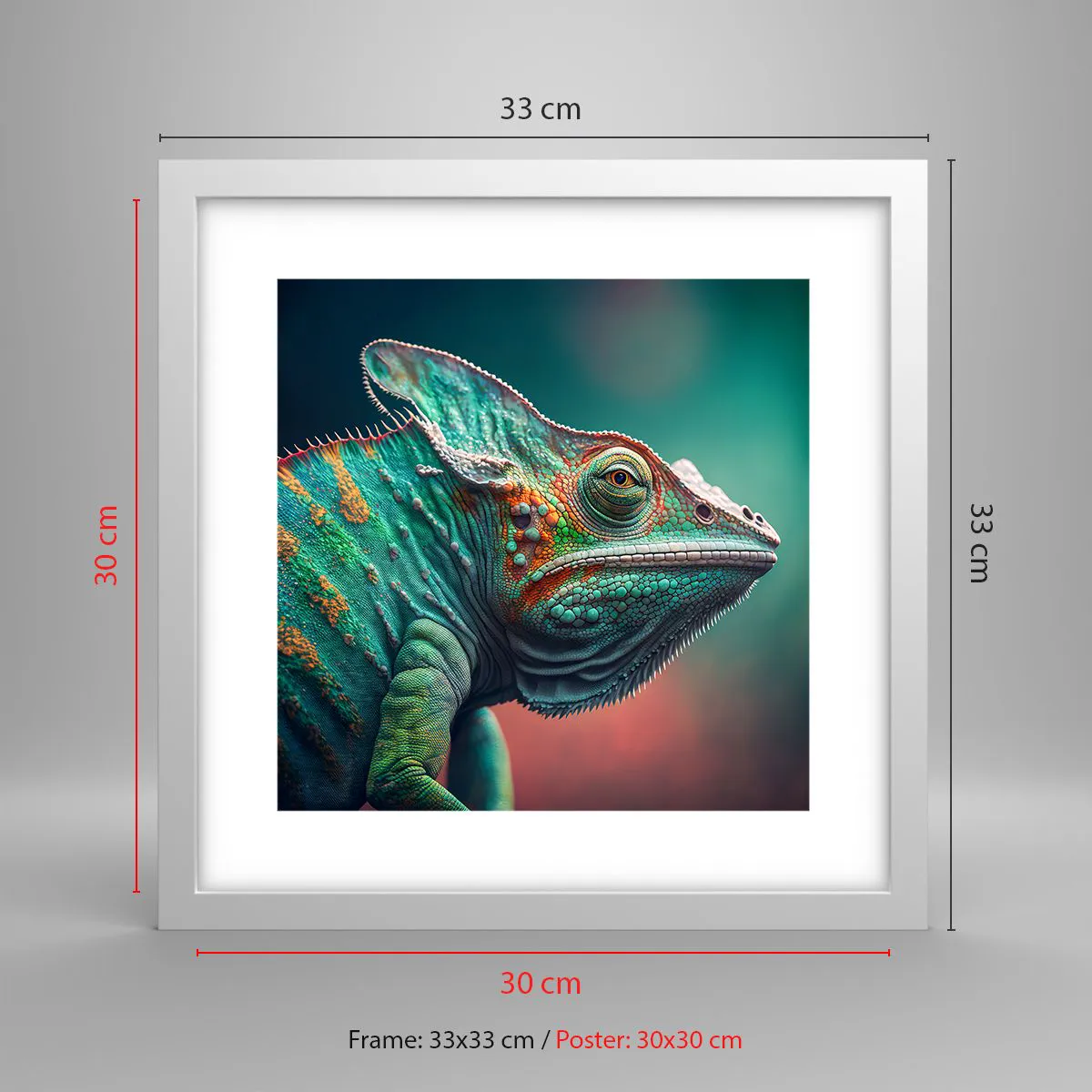 Poster in einem weißen Rahmen - Siehst du mich? Nicht gut… - 30x30 cm