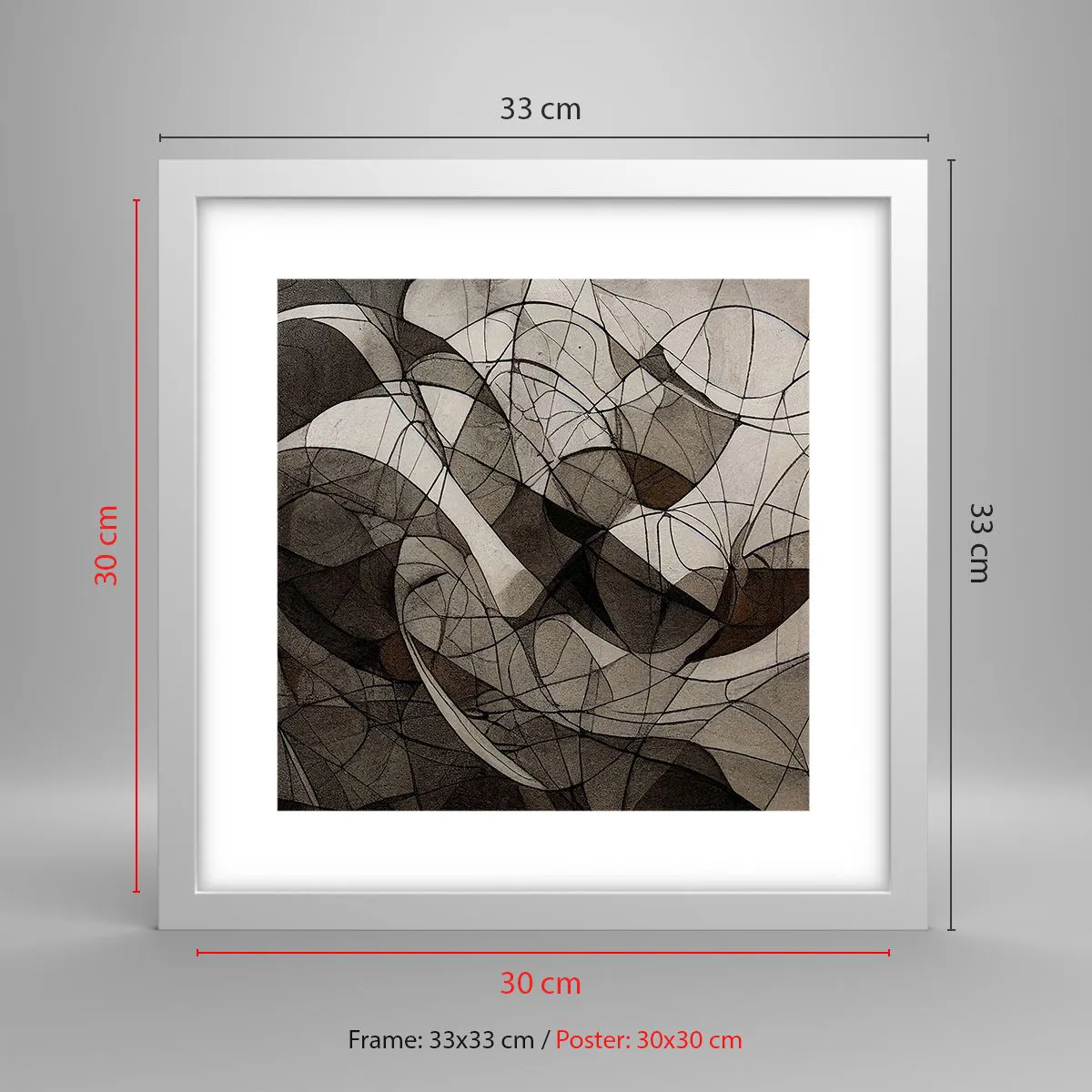 Plagát v bielom ráme - Obeh farieb Zeme - 30x30 cm