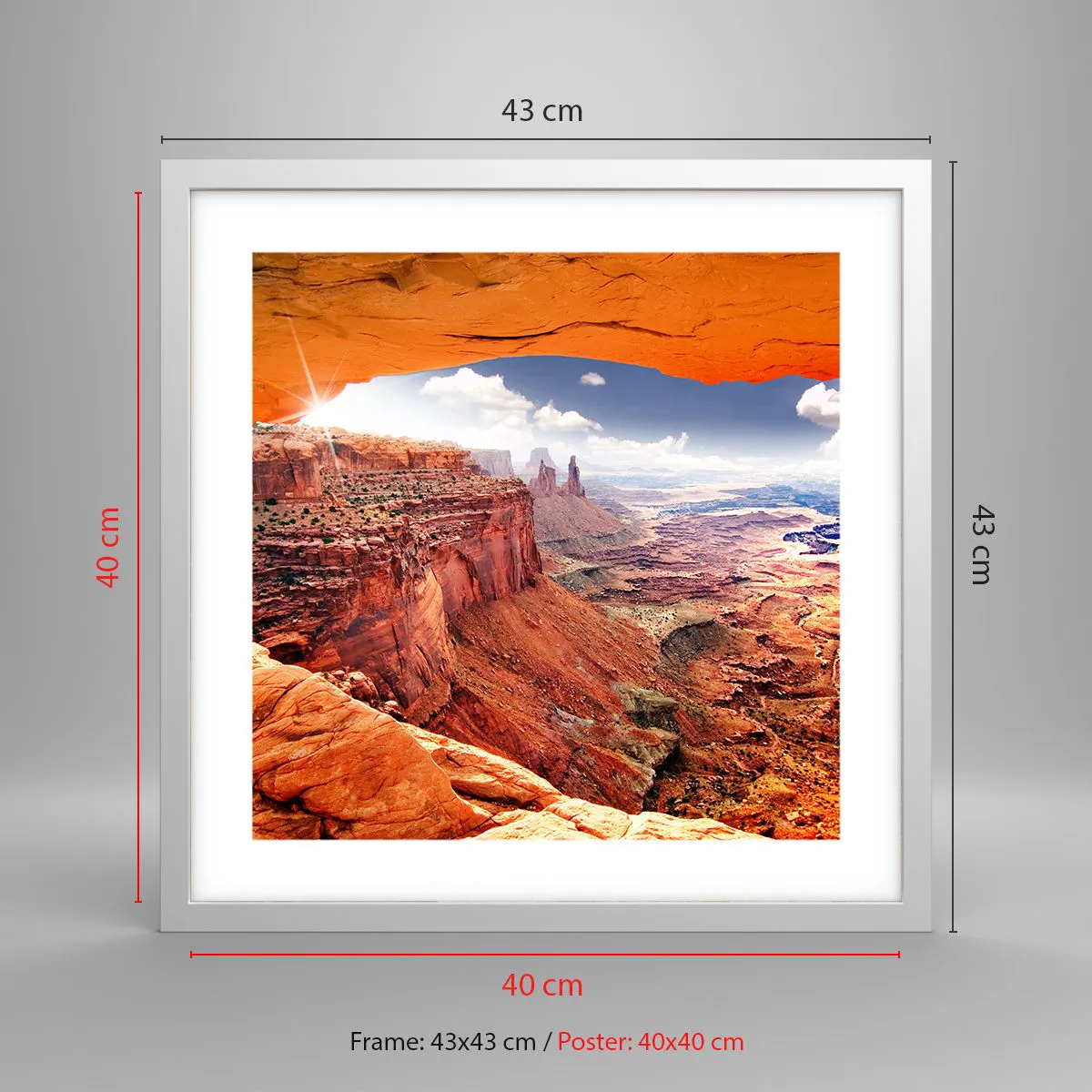 Affiche dans un cadre blanc - Poster - Sculpté par la nature elle-même - 40x40 cm