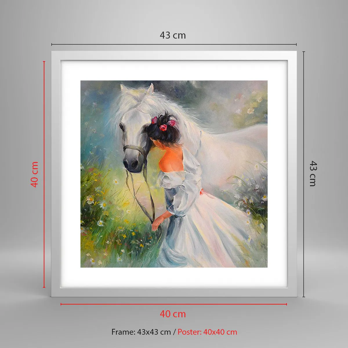 Poster in white frmae - Like from a Beautiful Dream - 40x40 cm