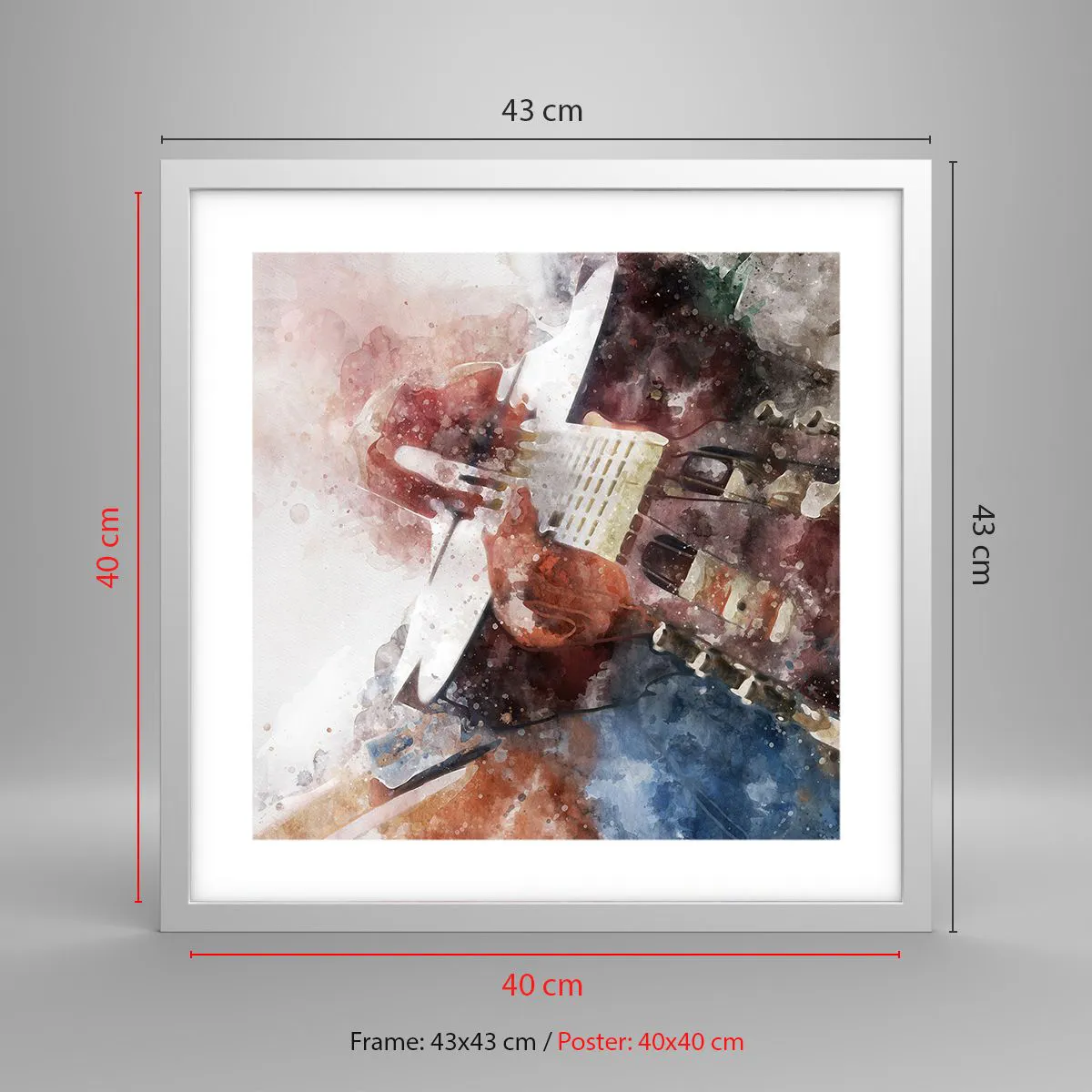 Affiche dans un cadre blanc - Poster - Et qu'en pensez-vous ? - 40x40 cm