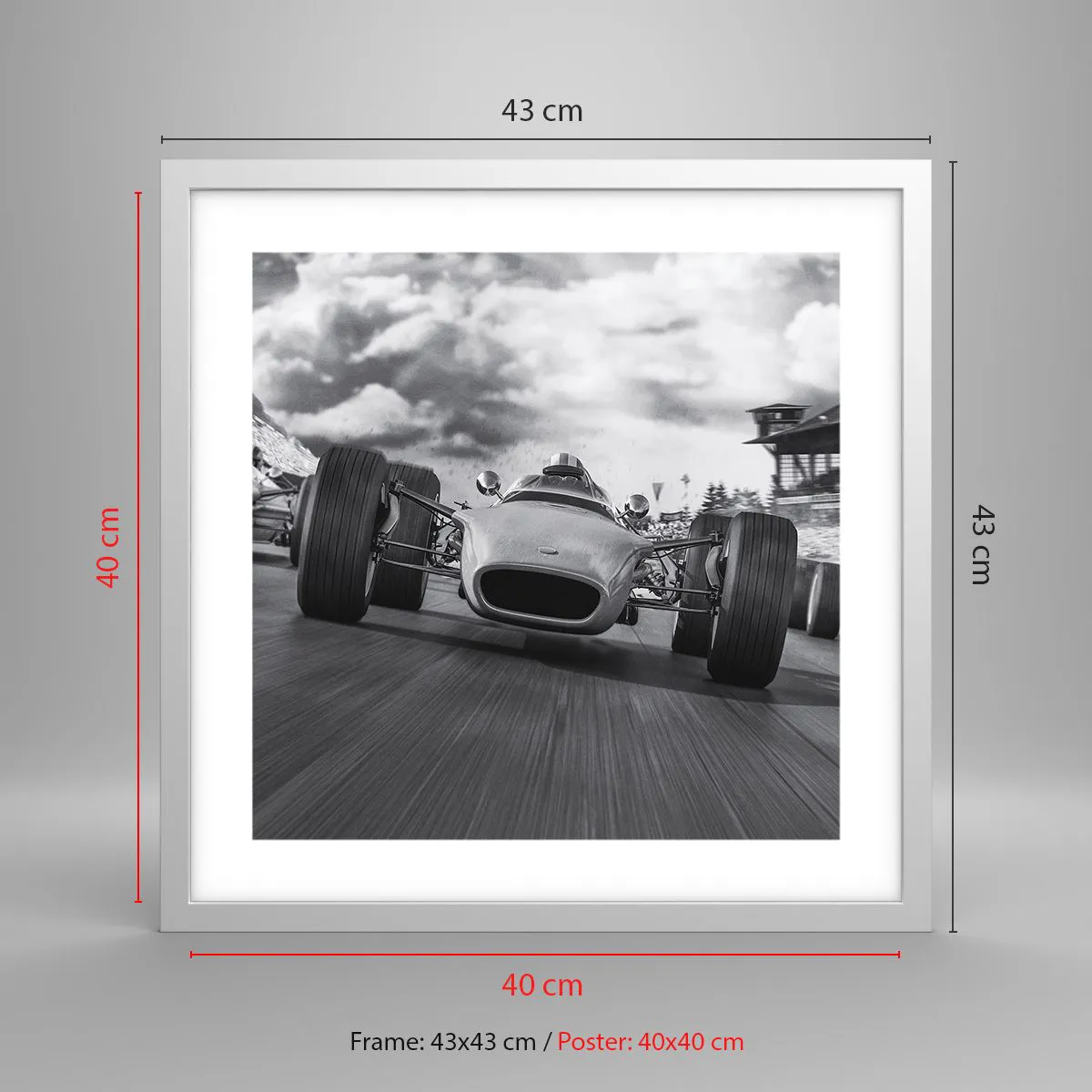 Póster en marco blanco - ¡Hay poder! - 40x40 cm