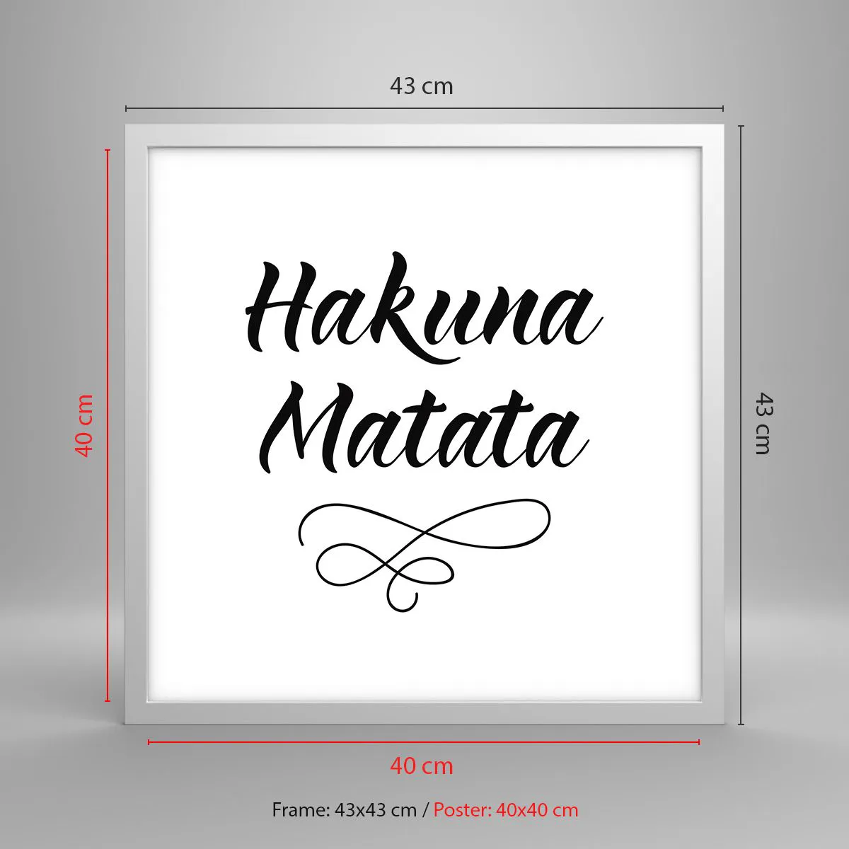 Plakát v bílém rámu - Nejlepší rada - 40x40 cm