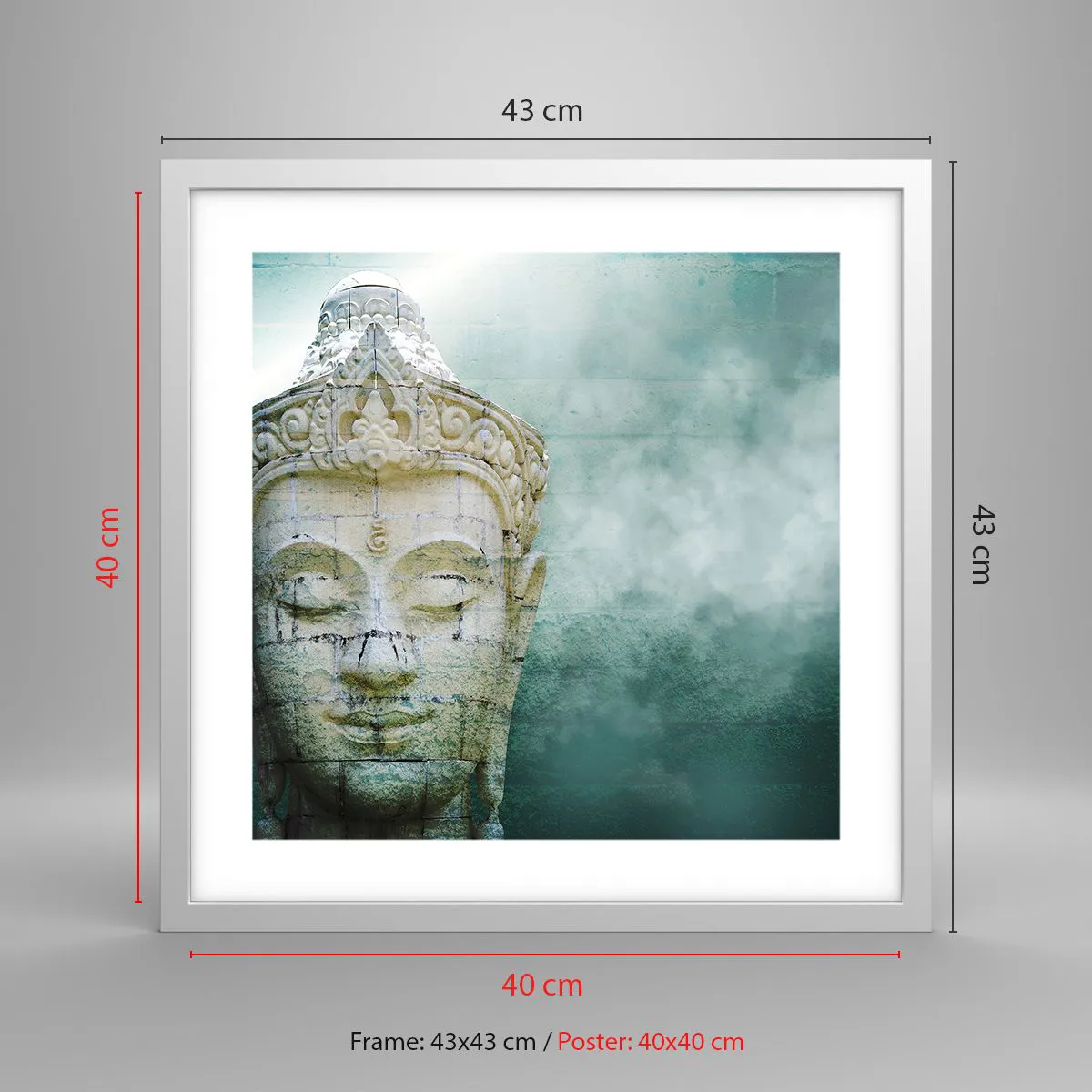 Poszter fekete keretben - A fény kérése - 40x40 cm