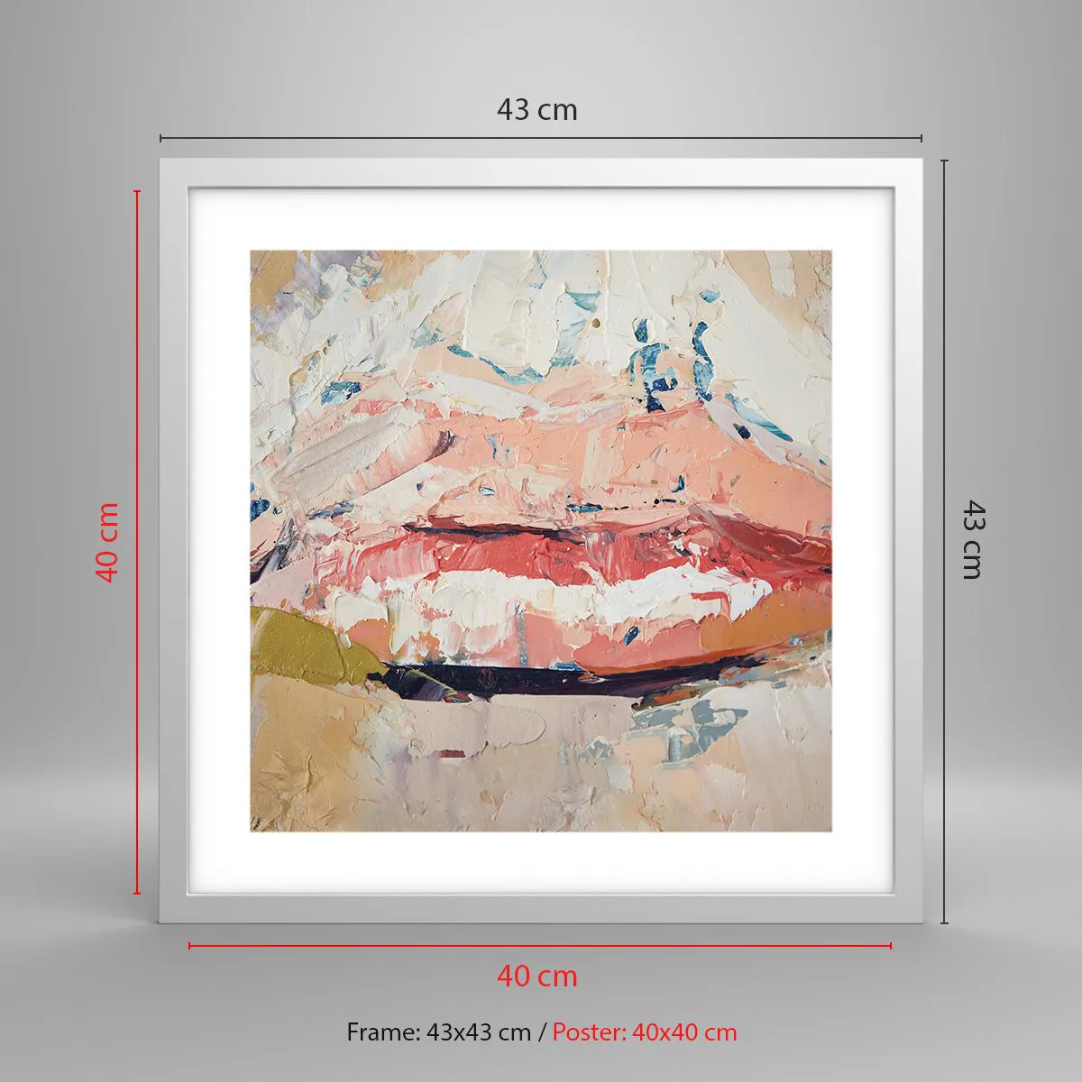 Affisch i vit ram - Väcker sinnen - 40x40 cm