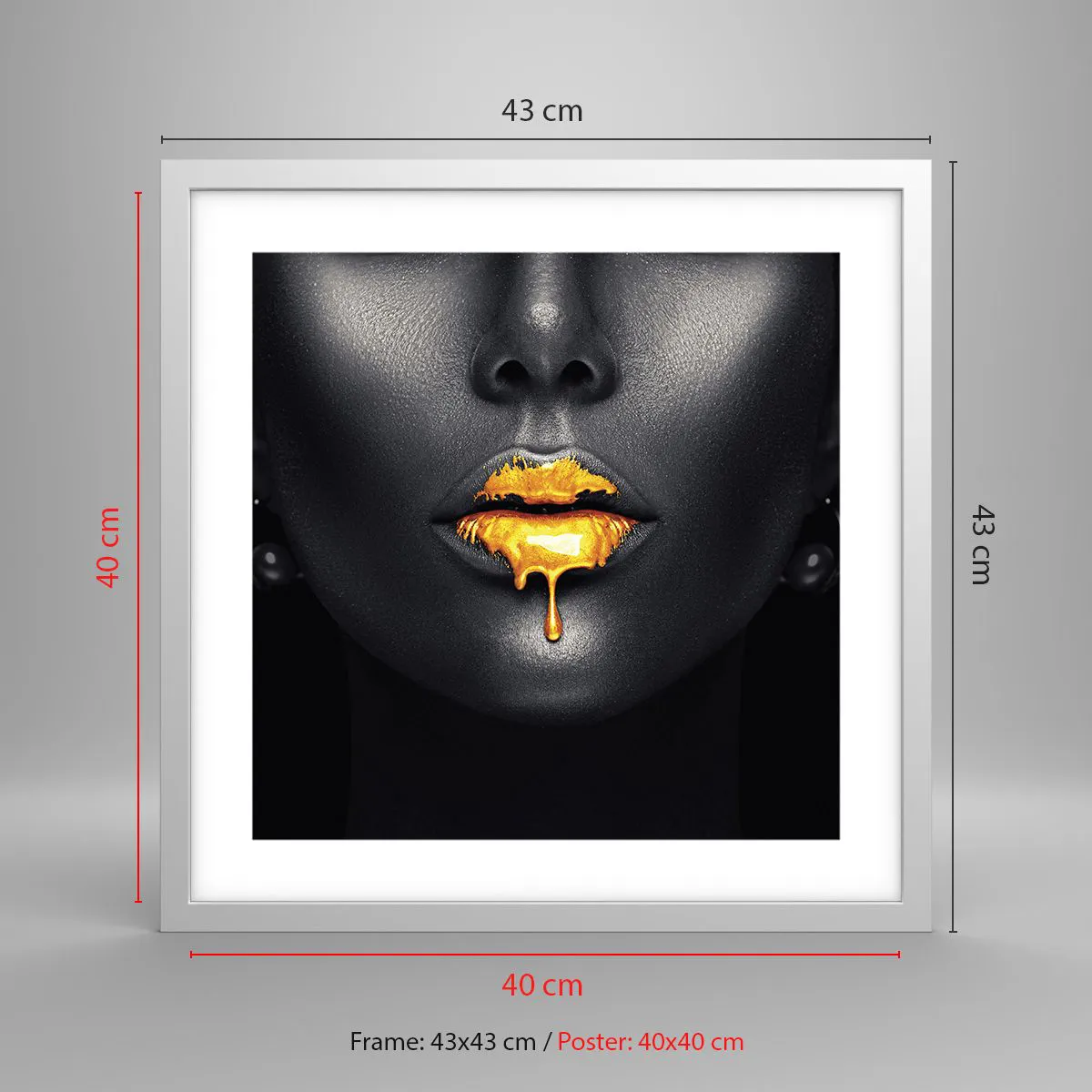 Poster in een witte lijst - Goldmouth - 40x40 cm