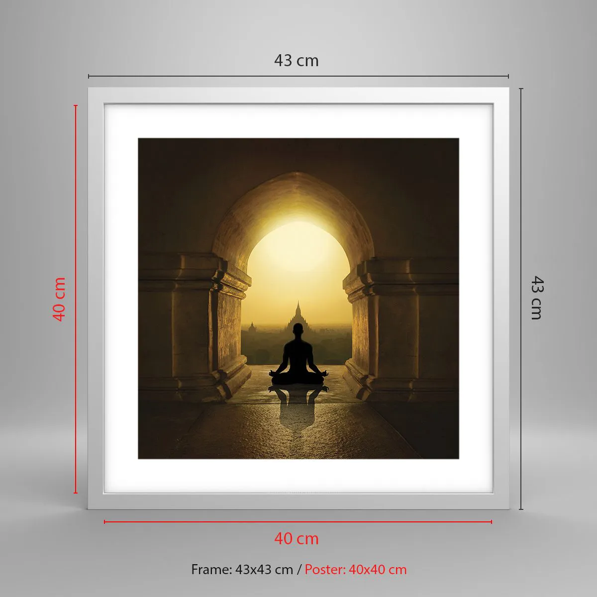 Affisch i vit ram - Full harmoni - 40x40 cm