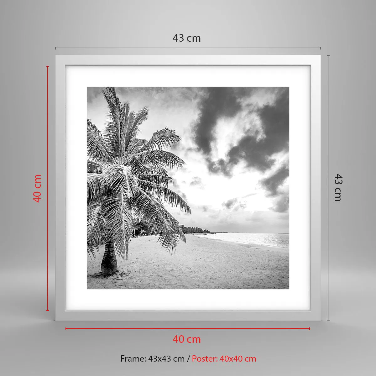 Poster in einem weißen Rahmen - Wenn du dich nach Einsamkeit sehnst ... - 40x40 cm