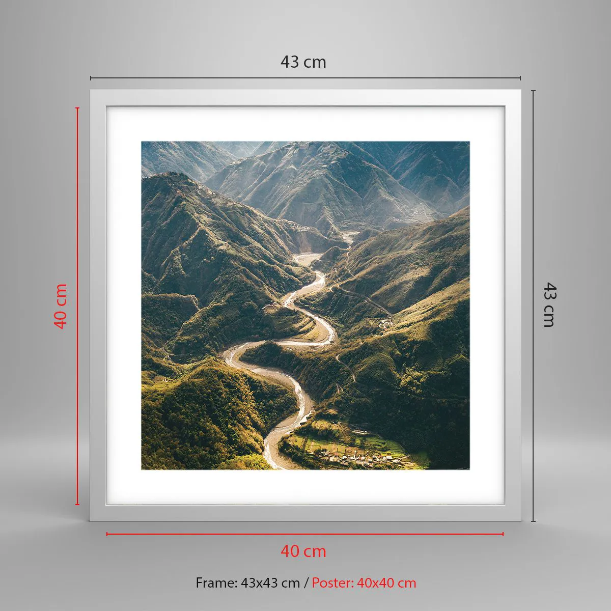 Plagát v bielom ráme - Priamo zo srdca hôr - 40x40 cm