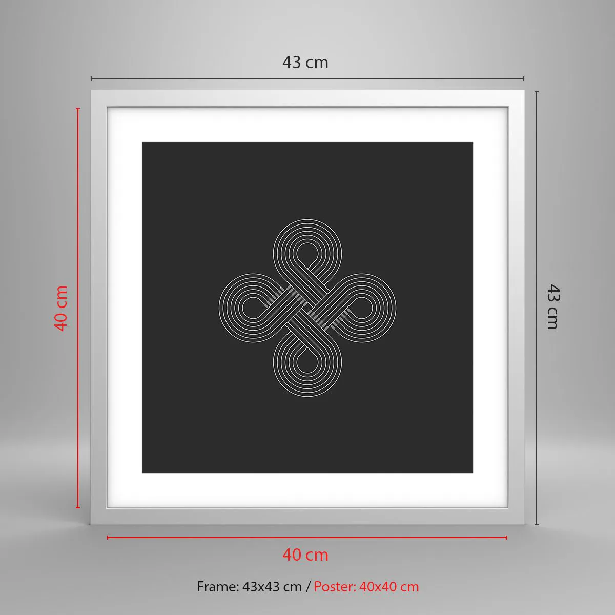 Poszter fekete keretben - Kelta szellemben - 40x40 cm