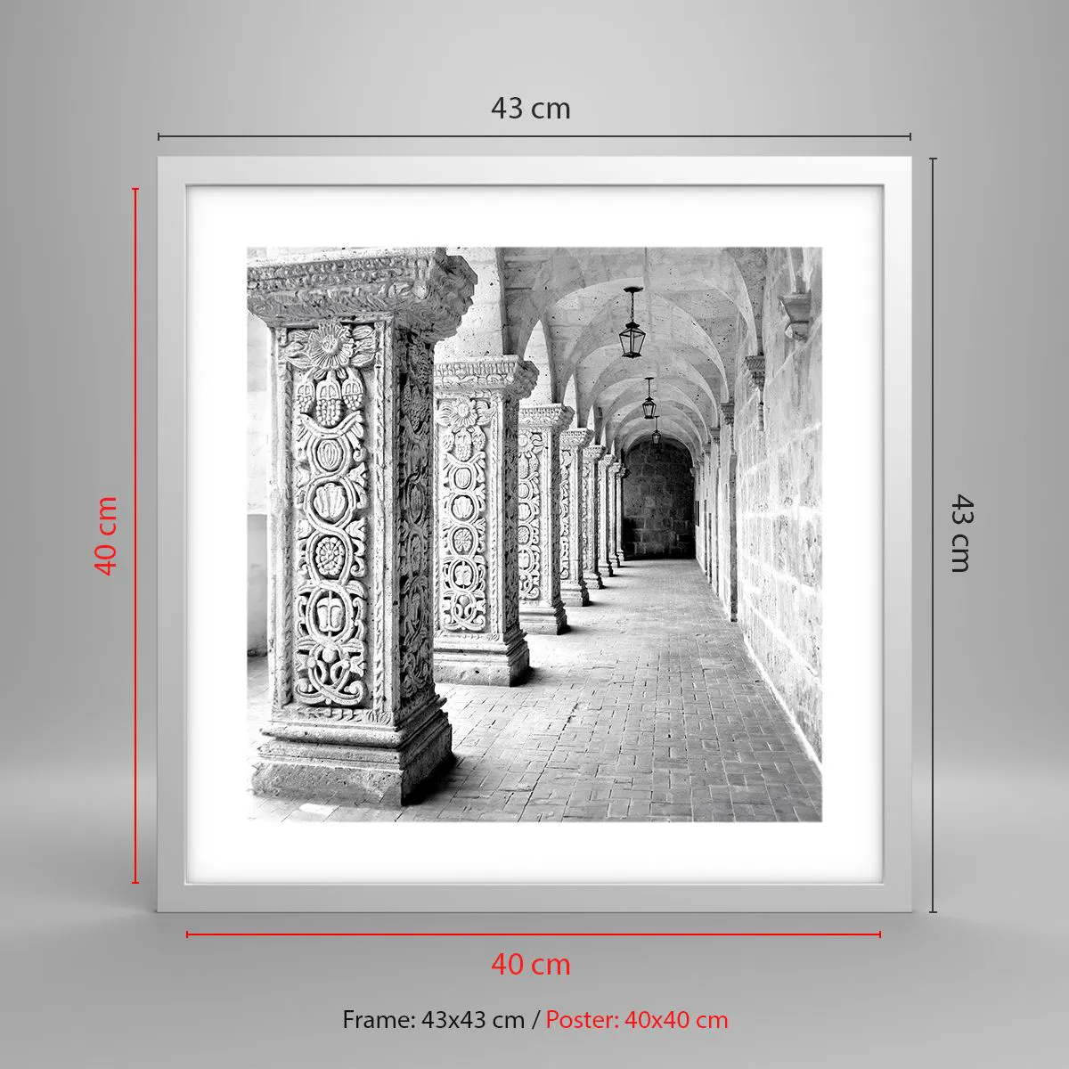 Poster in white frmae - Where is this Going...? - 40x40 cm