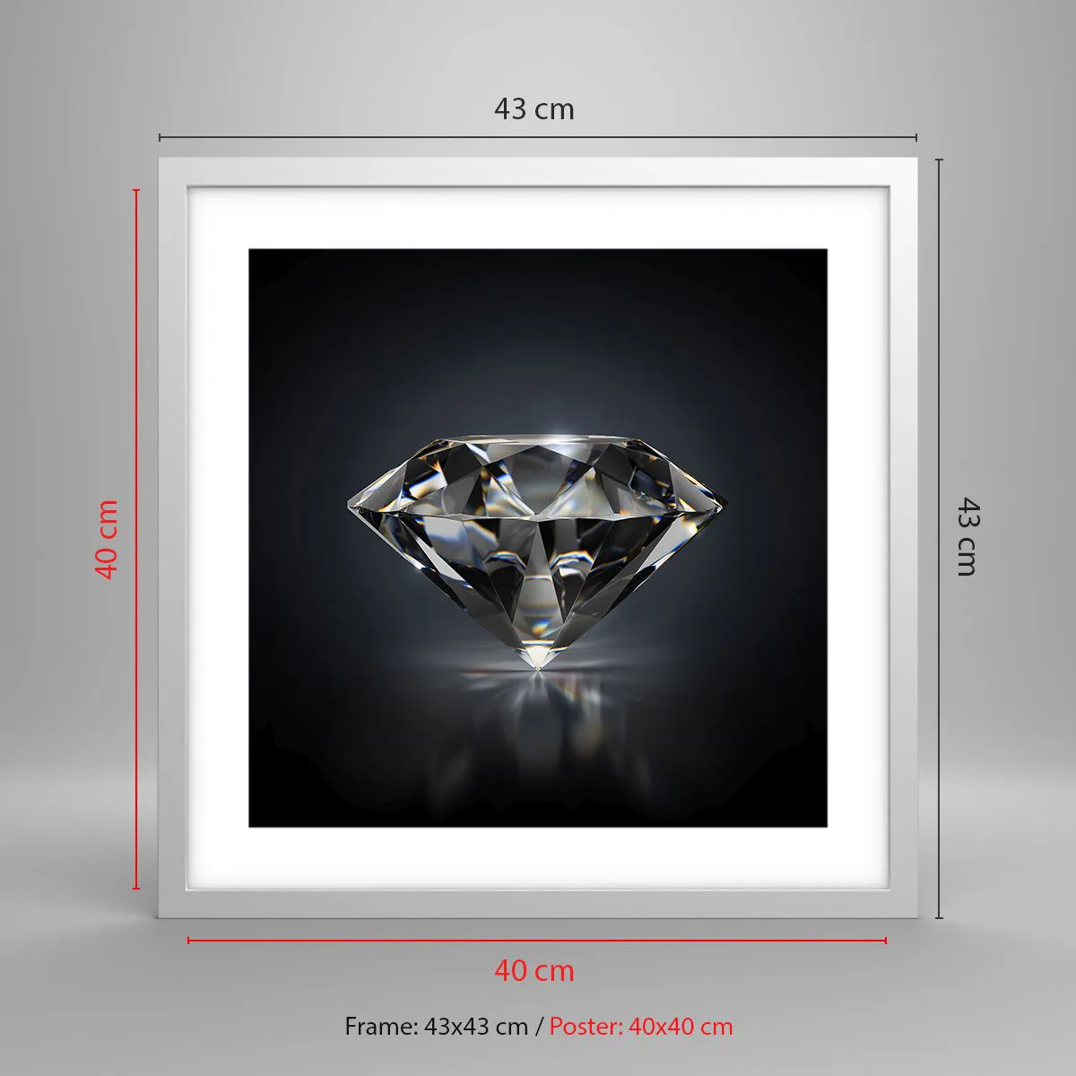 Plakát v bílém rámu - Best girls friend - 40x40 cm