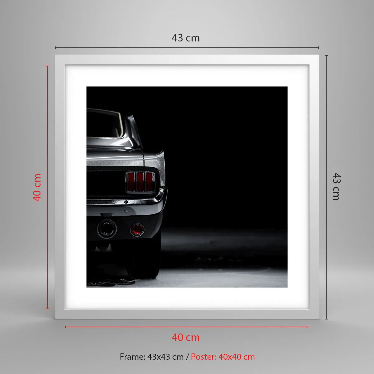 Póster en marco blanco - El encanto de los clásicos - 40x40 cm