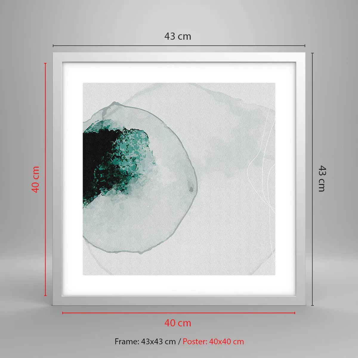 Poszter fekete keretben - Egy vízcseppben - 40x40 cm