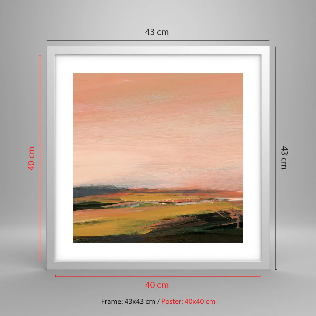 Poszter fekete keretben - Rózsaszínben - 40x40 cm