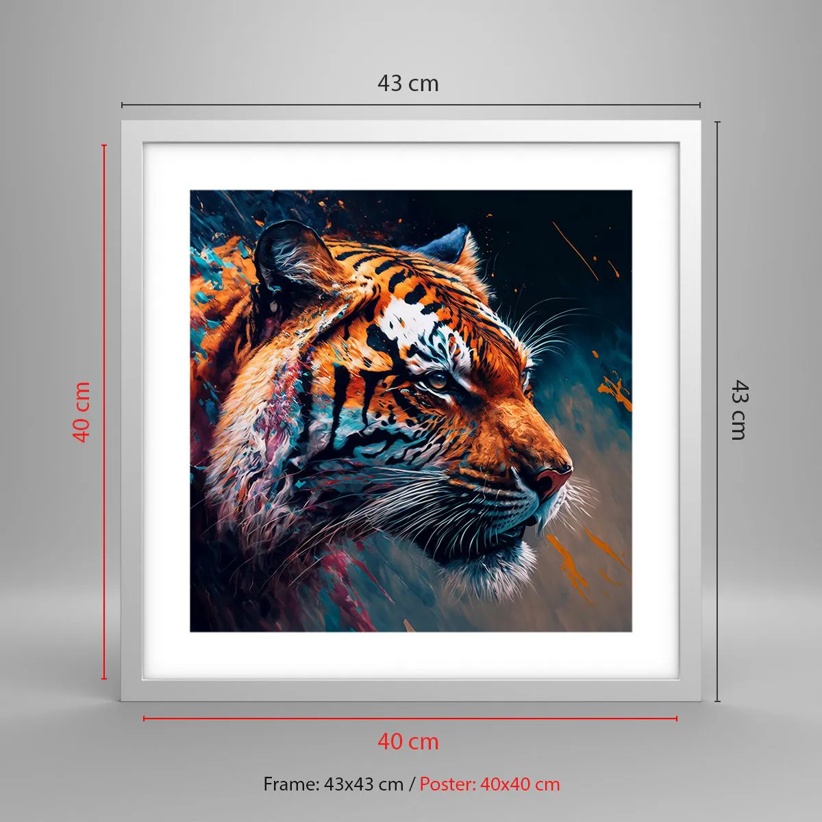 Plagát v bielom ráme - Divoká krása - 40x40 cm