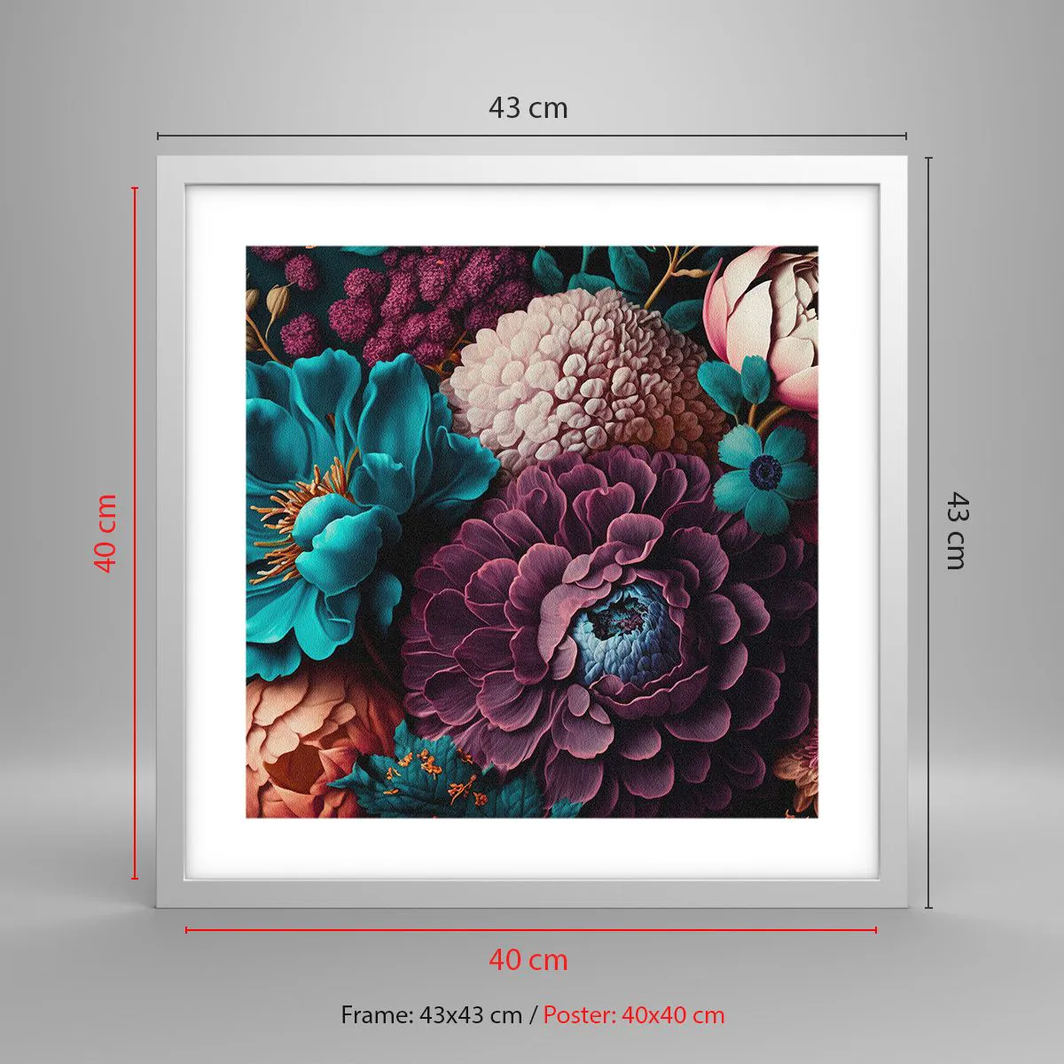 Poszter fekete keretben - A természet bőségében - 40x40 cm