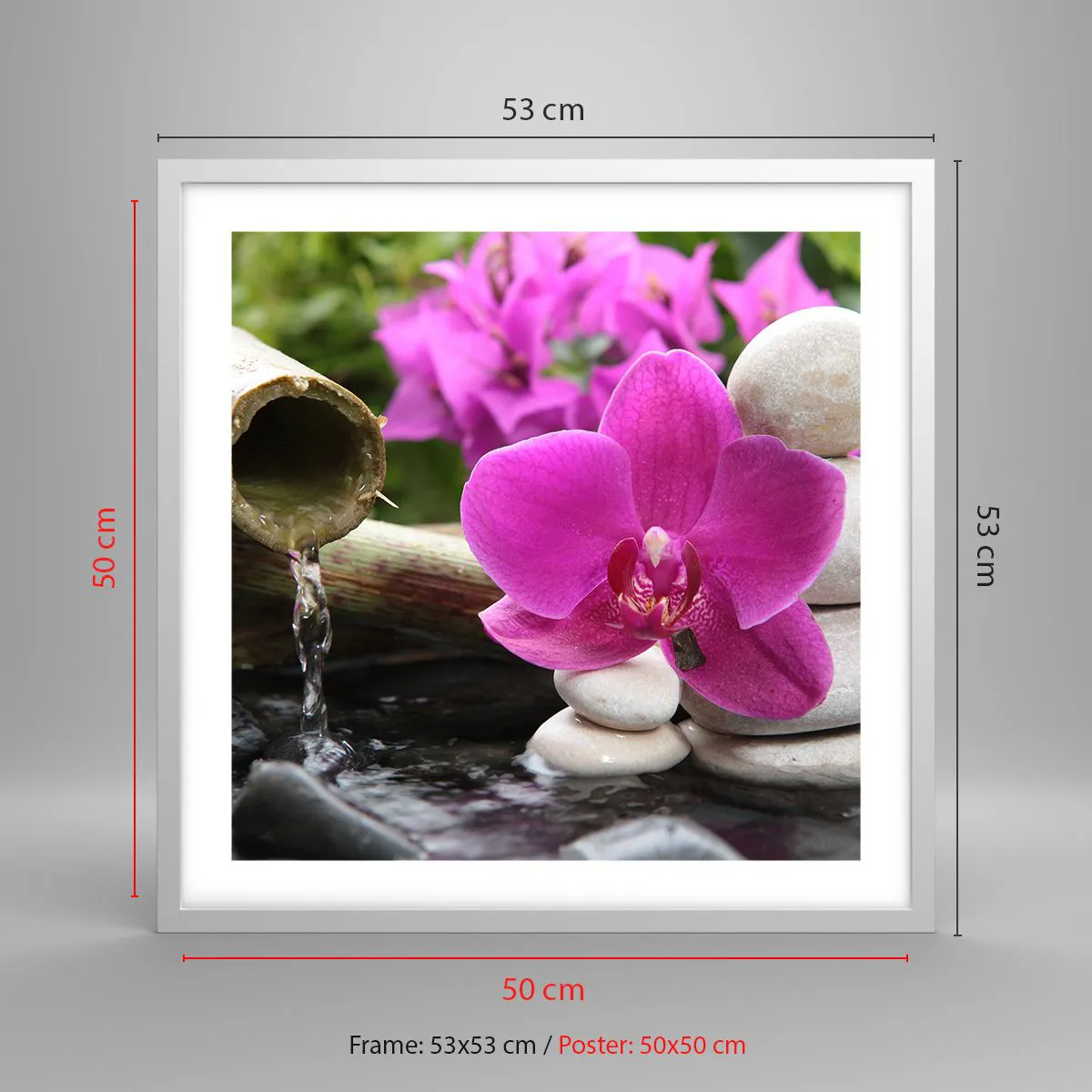 Affiche dans un cadre blanc - Poster - Tu te reposes déjà - 50x50 cm