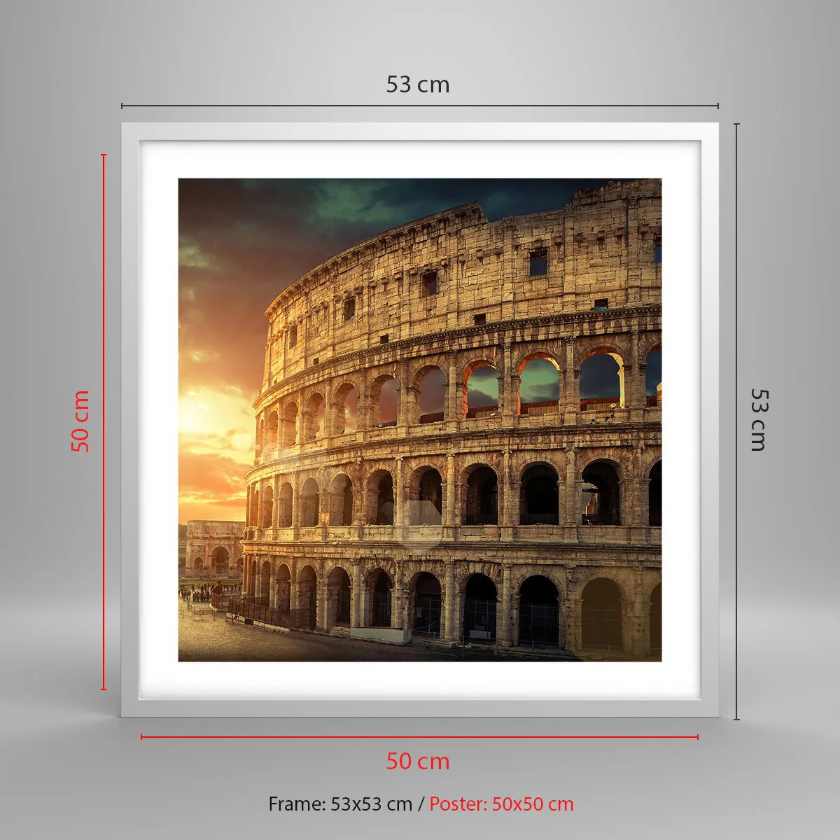 Poster in white frmae - Colossal Impression - 50x50 cm