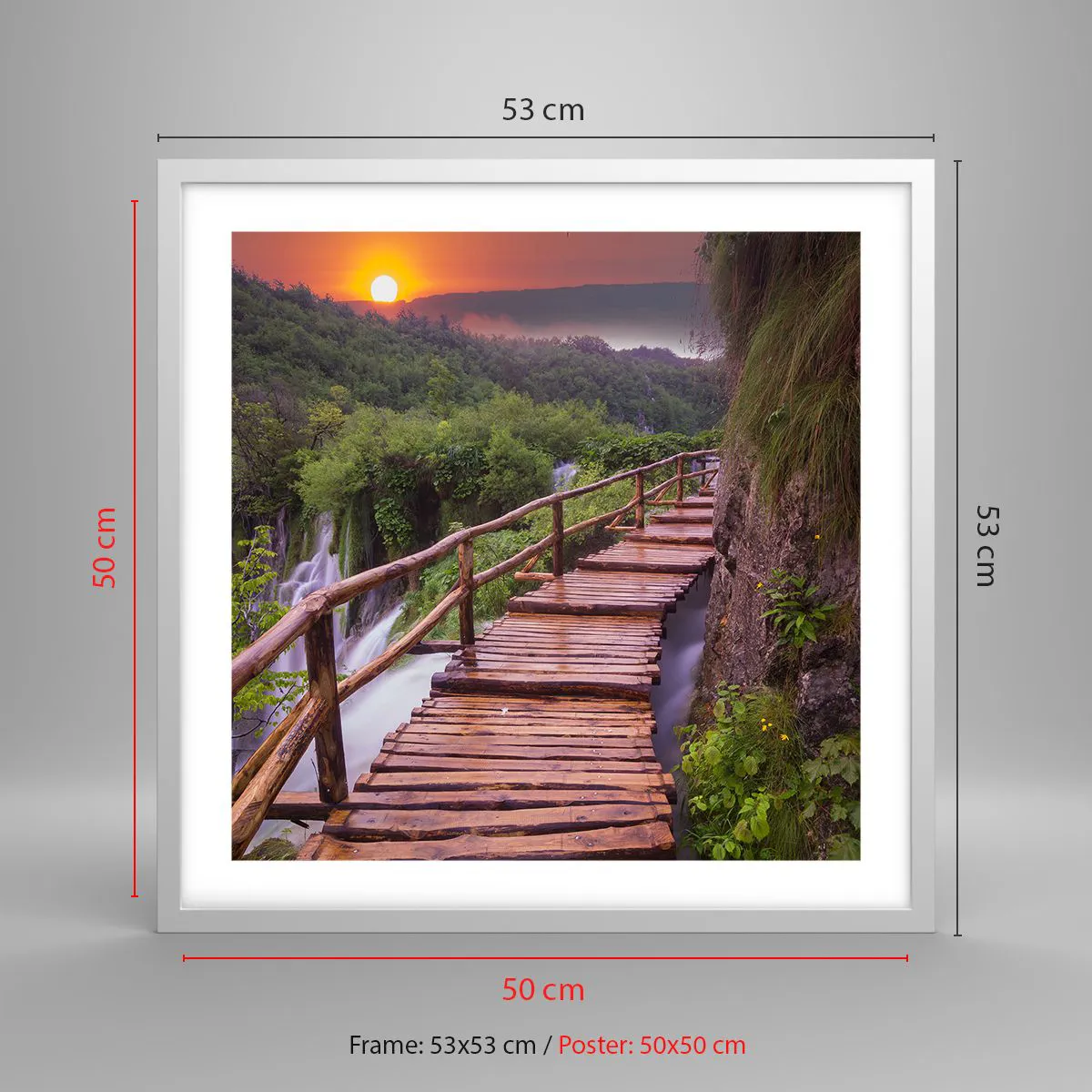 Affiche dans un cadre blanc - Poster - La beauté au-delà de la croyance - 50x50 cm