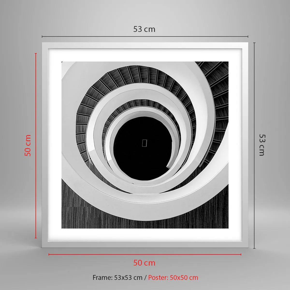 Affiche dans un cadre blanc - Poster - Les choses concrêtes - 50x50 cm