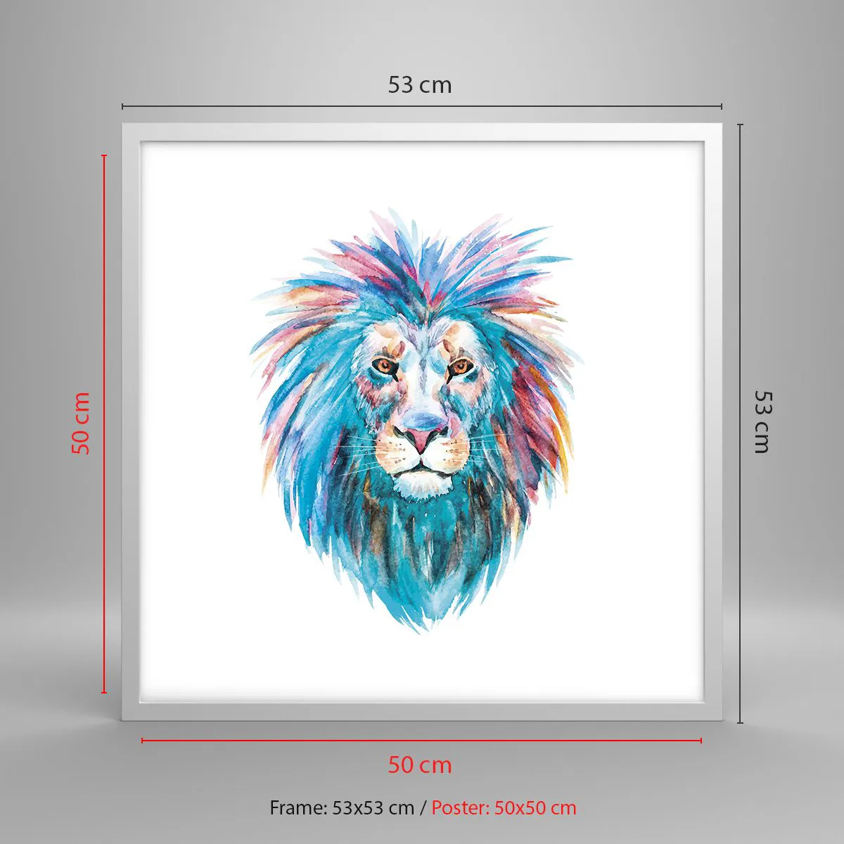 Poster in een witte lijst - Een opwindende uitstraling - 50x50 cm