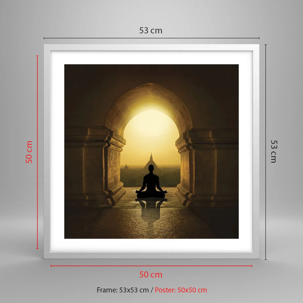 Poster în ramă albă - Armonie completă - 50x50 cm