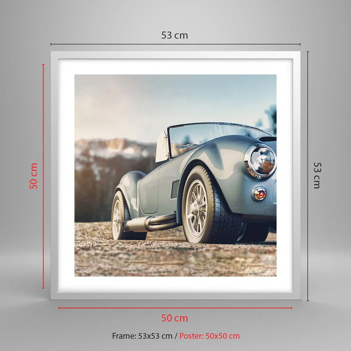 Plakat w białej ramie - Bo liczy się styl - 50x50 cm