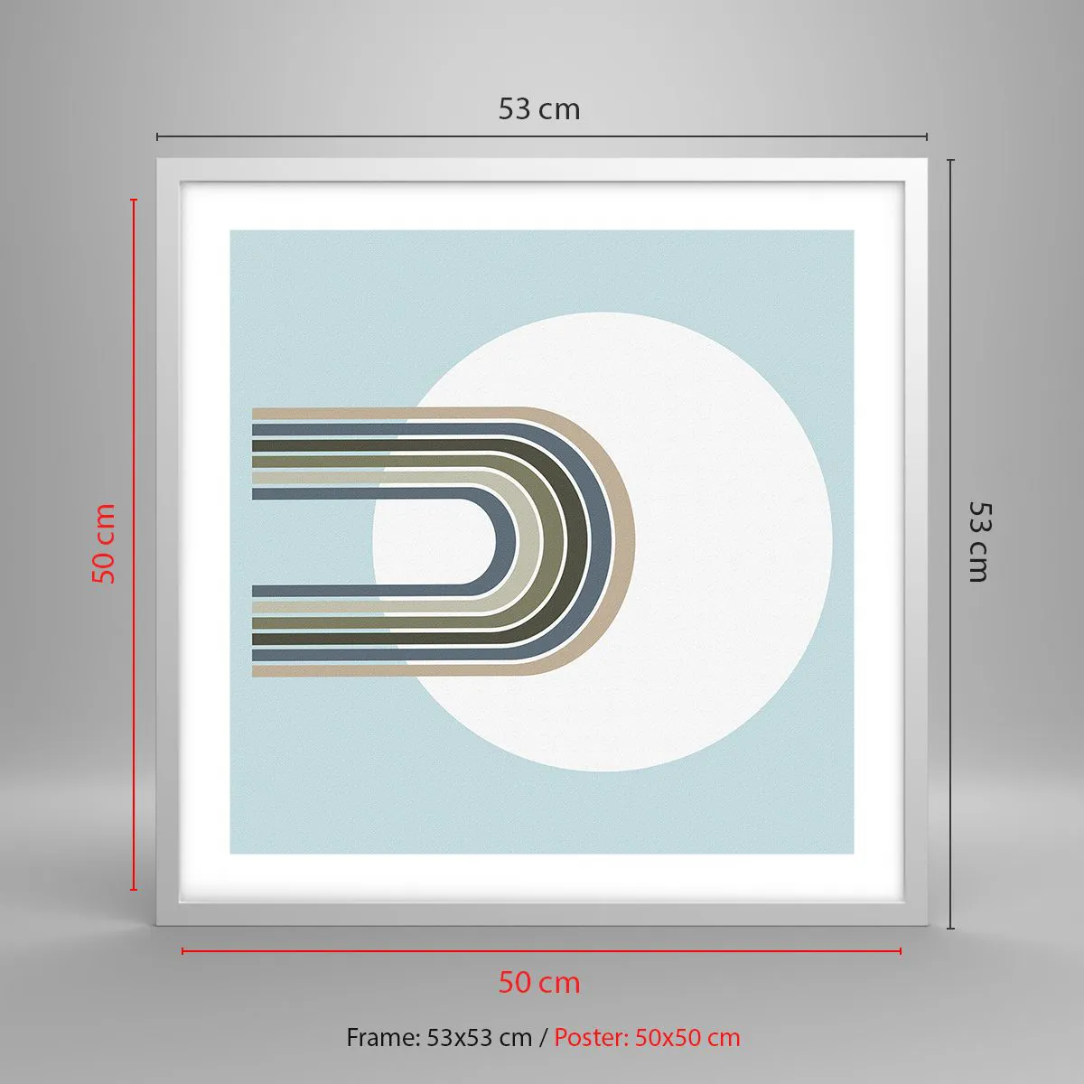 Poster in einem weißen Rahmen - Unwiderstehliche Anziehungskraft - 50x50 cm