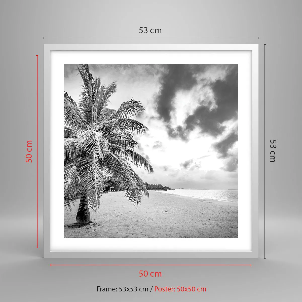 Affisch i vit ram - När du längtar efter ensamheten... - 50x50 cm