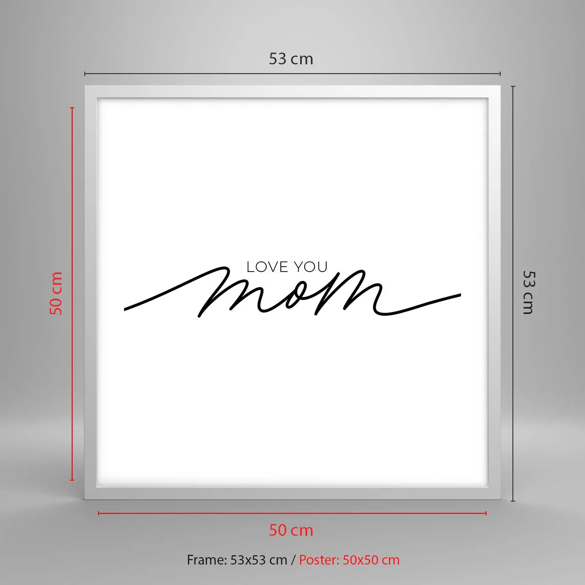 Plagát v bielom ráme - Veľké dojatie - 50x50 cm
