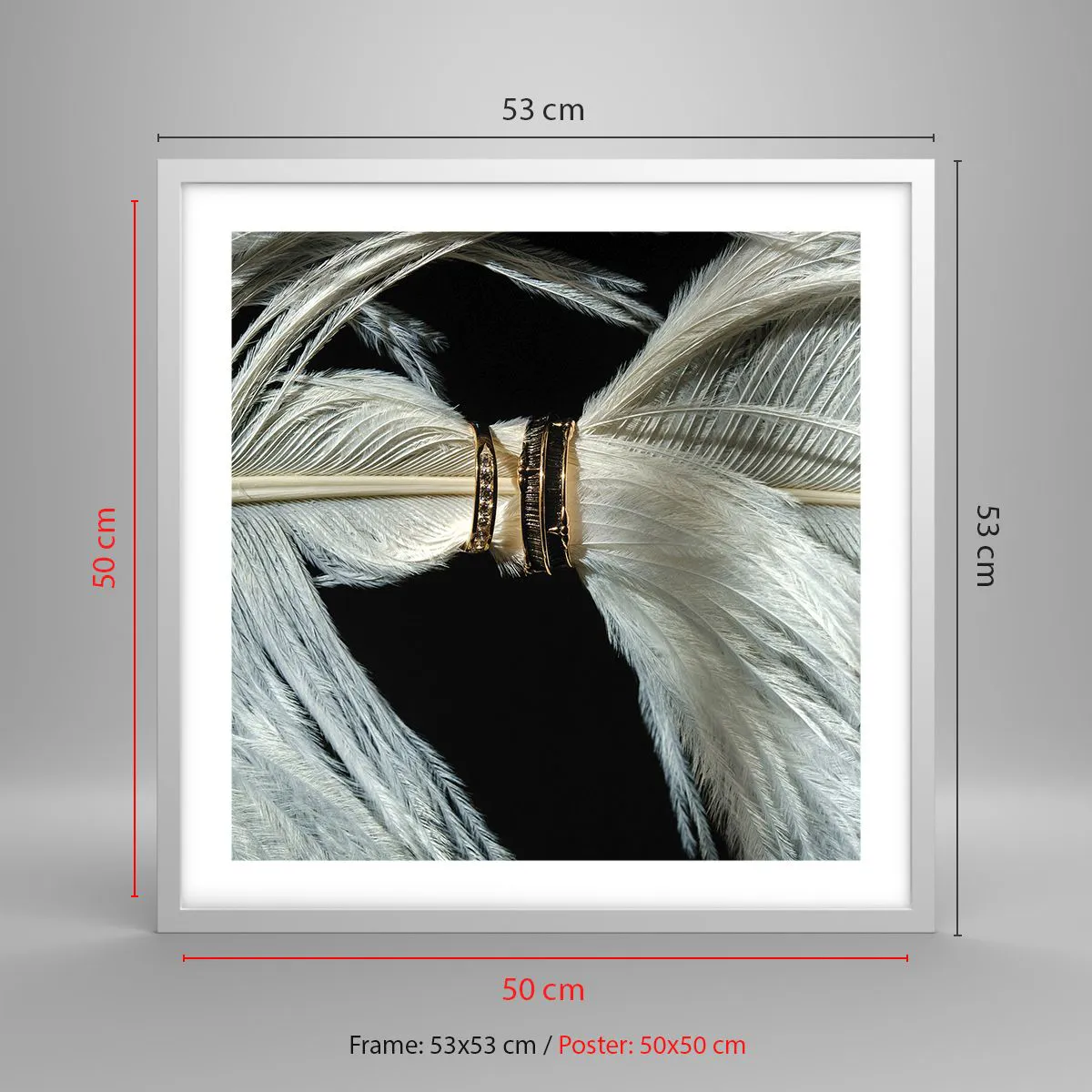 Poster in cornice bianca - ...e non ti lascerò... - 50x50 cm