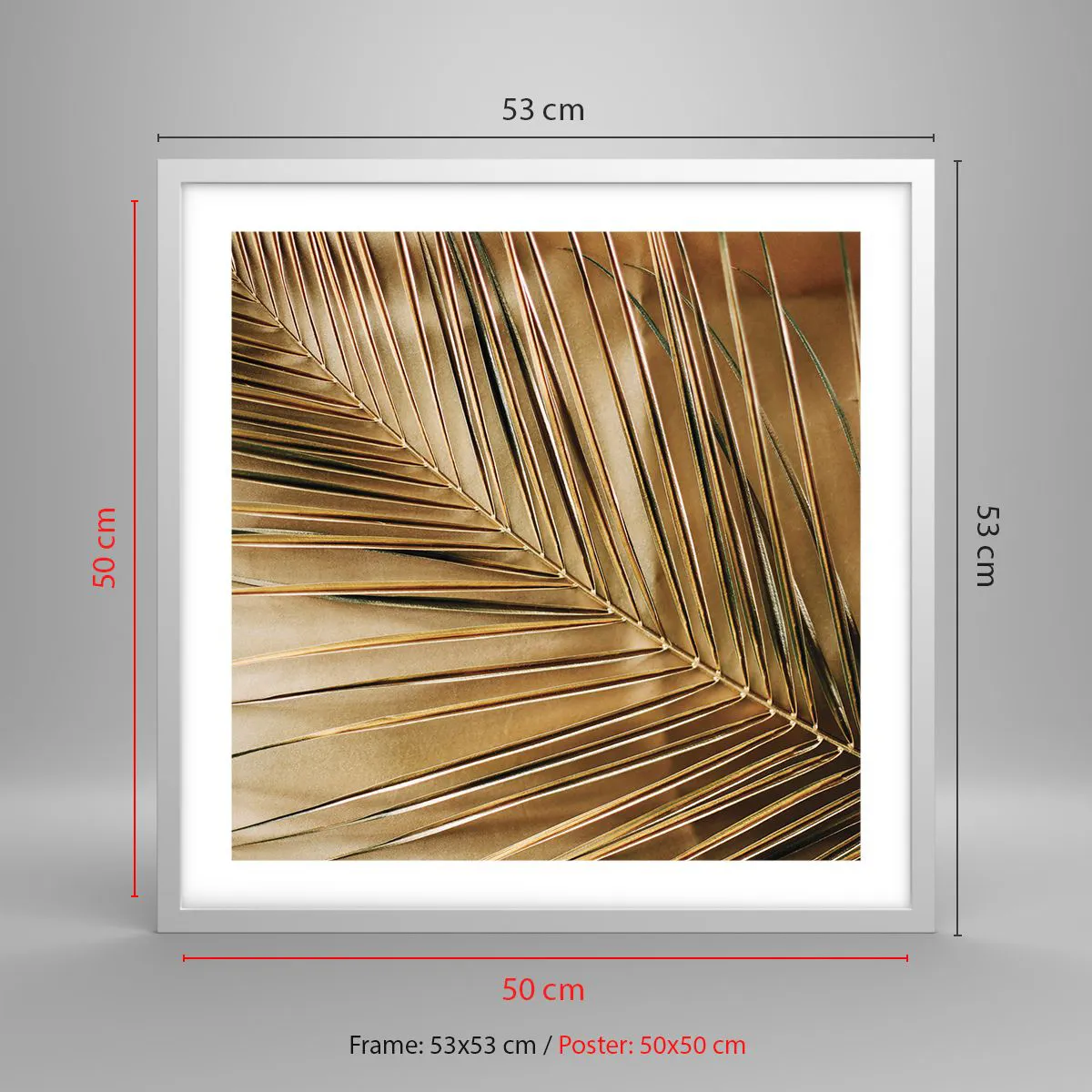 Plakat w białej ramie - Naturalna kolumnada - 50x50 cm