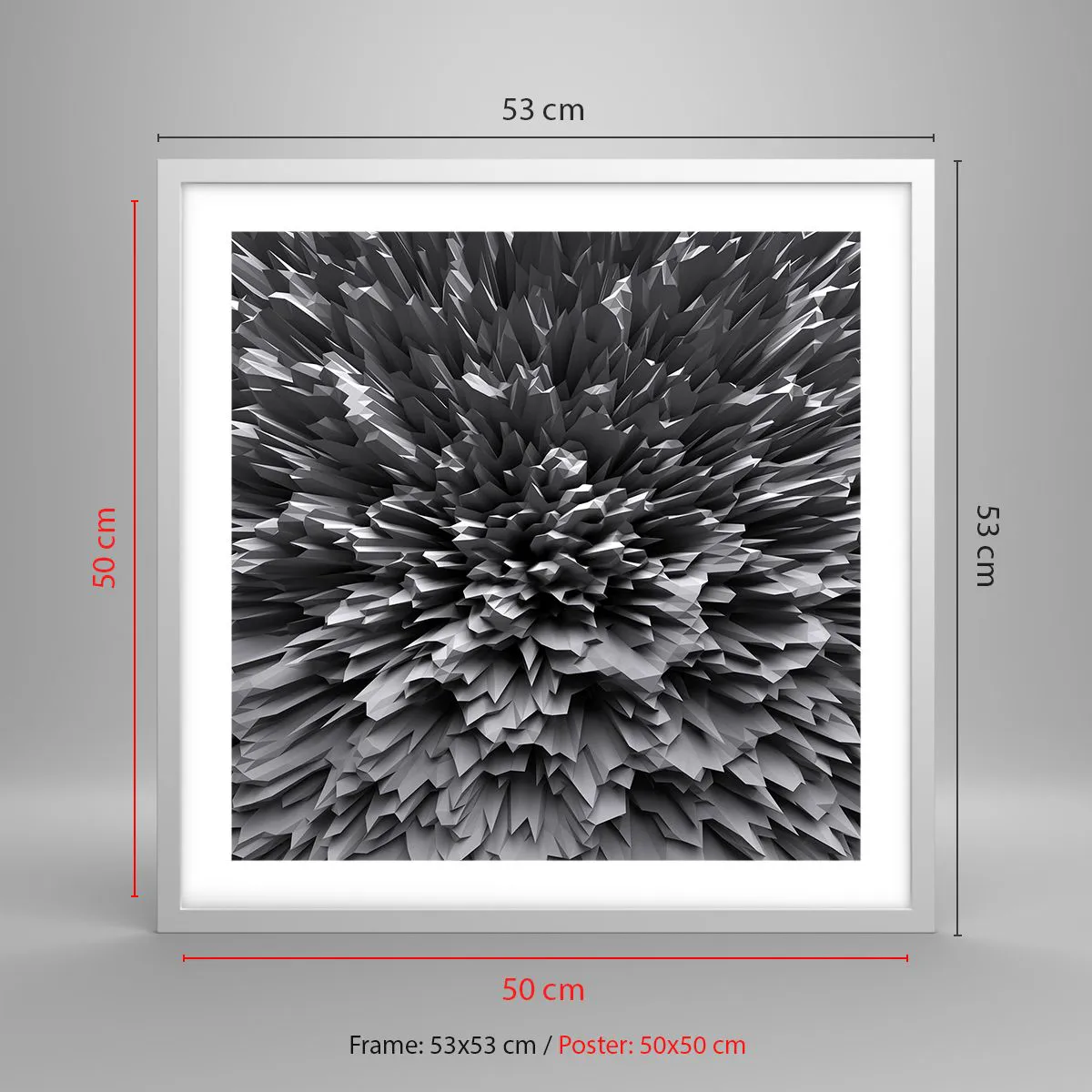 Pôster em moldura branca - Não pode ficar mais difícil do que isso - 50x50 cm