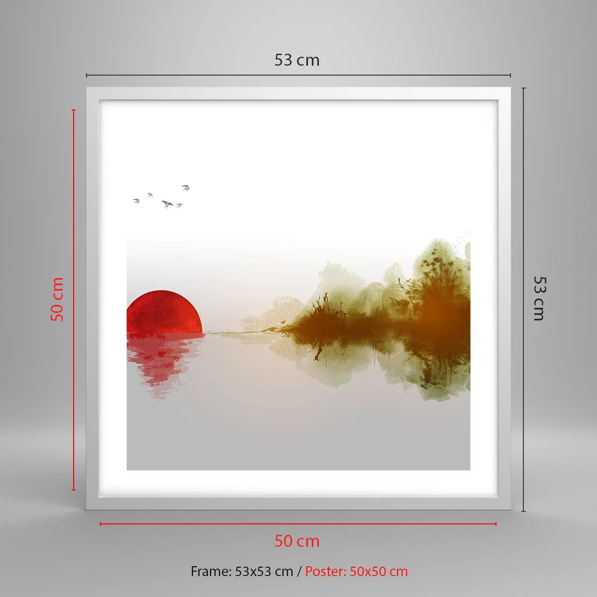 Pôster em moldura branca - Uma promessa de paz - 50x50 cm