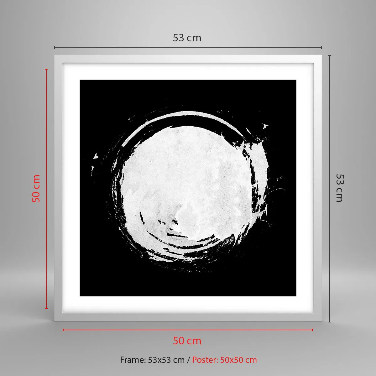 Plakat w białej ramie - Dobre wyjście - 50x50 cm