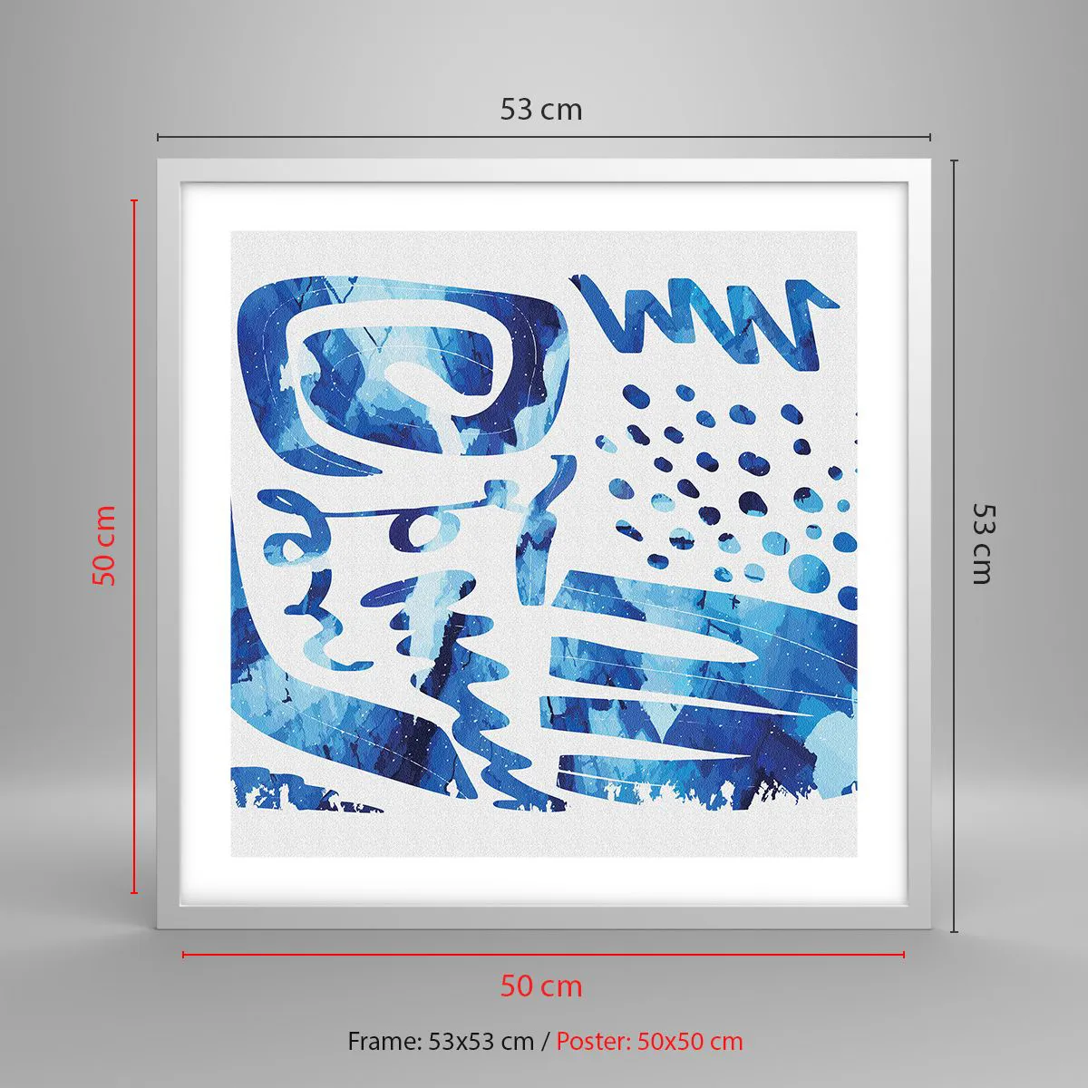 Plakát v bílém rámu - Zpět ke kořenům - 50x50 cm