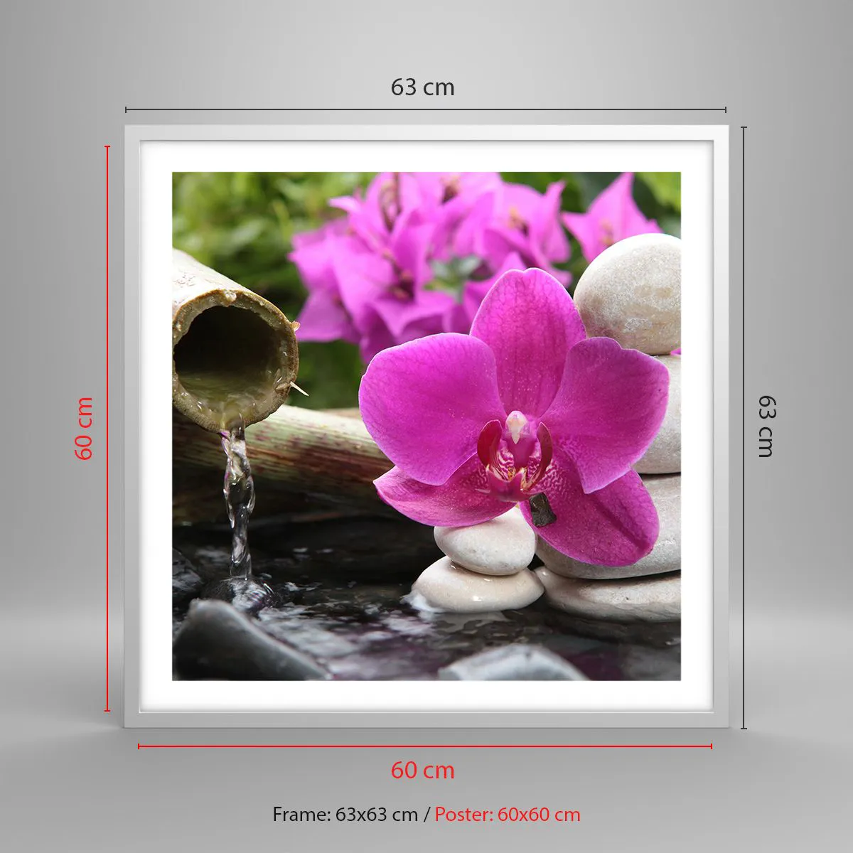 Poster in cornice bianca - E già ti riposi - 60x60 cm