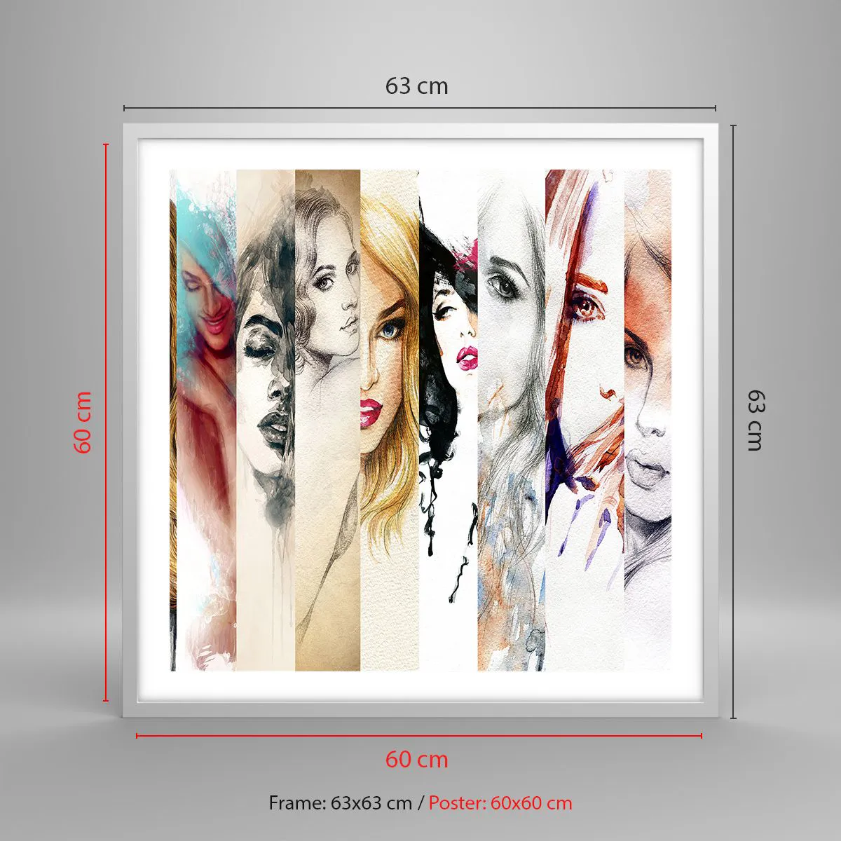 Plakát v bílém rámu - A vždy jsi to TY - 60x60 cm