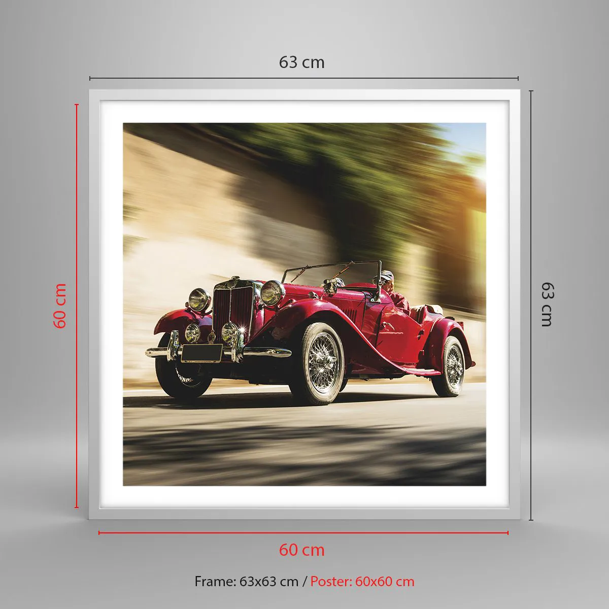 Affiche dans un cadre blanc - Poster - Plus belle que Nike de Samothrace - 60x60 cm