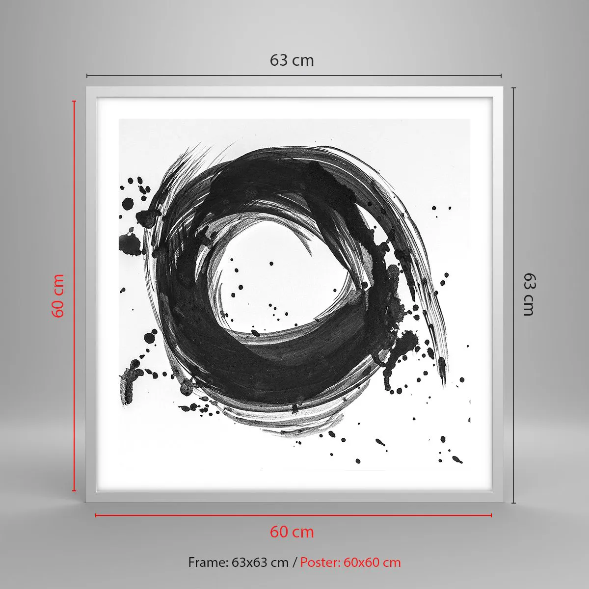 Poster in white frmae - Whirl of Creation - 60x60 cm
