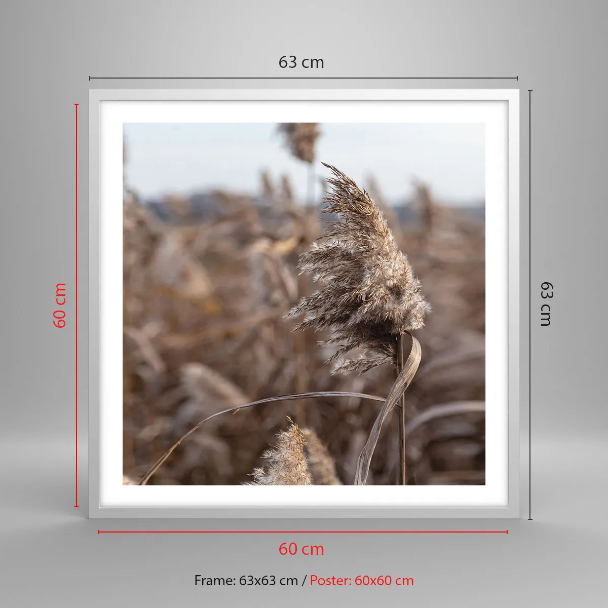 Poszter fekete keretben - Ideje elrepülni a széllel - 60x60 cm