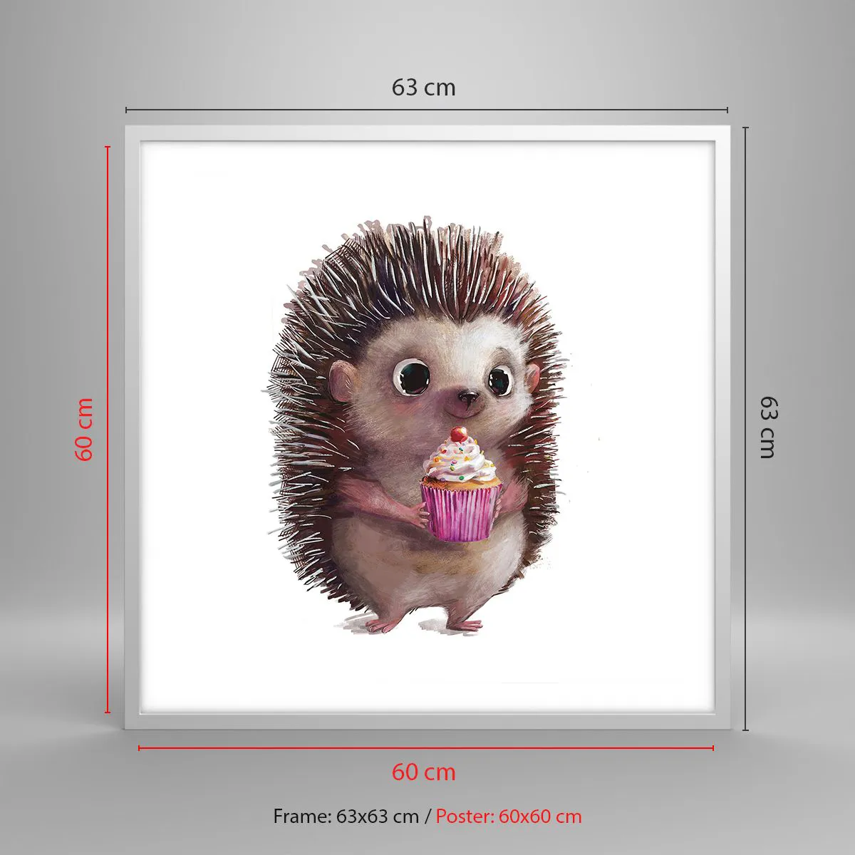 Poster in einem weißen Rahmen - Der Feiertag ist jeden Tag - 60x60 cm