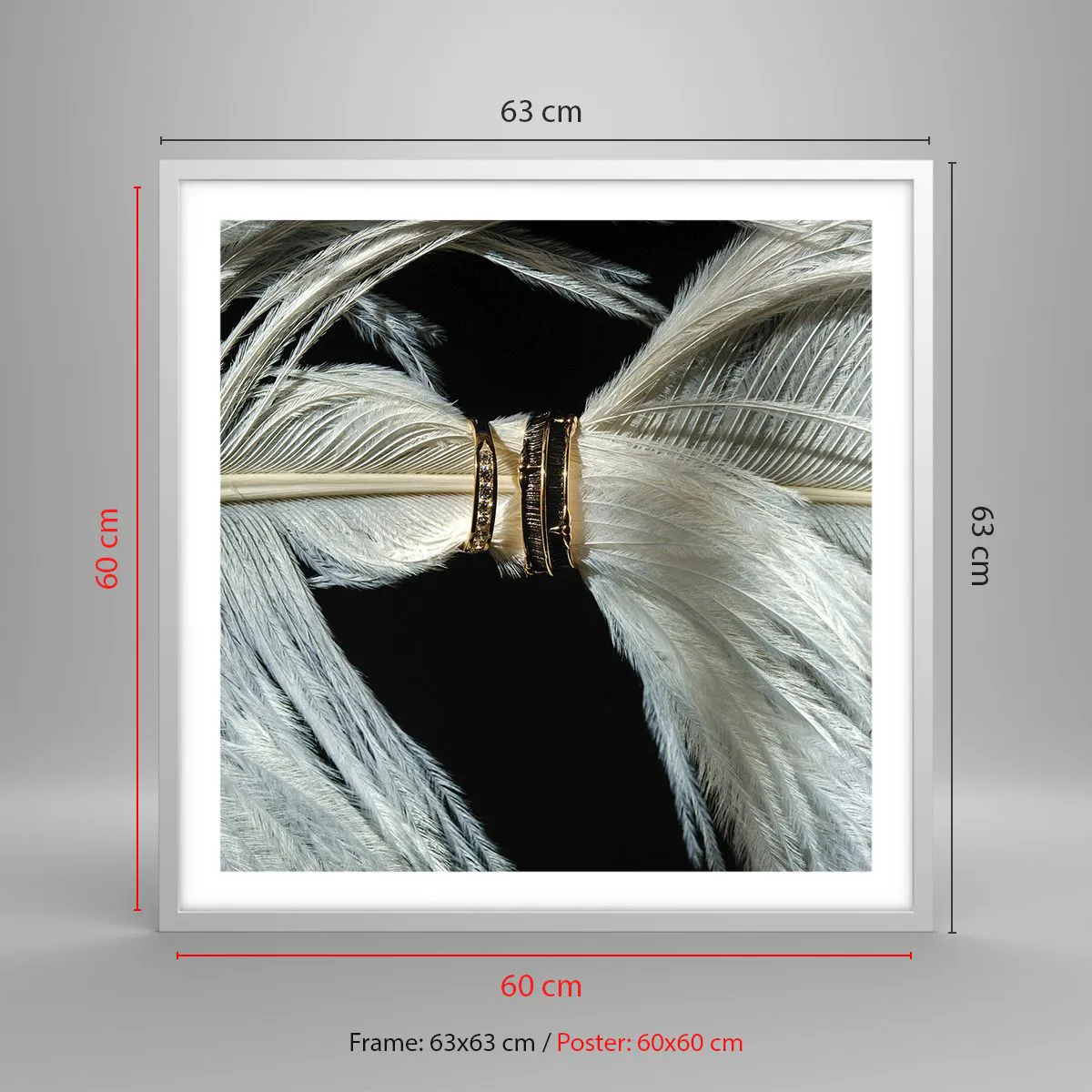 Poster in einem weißen Rahmen - ... und ich werde dich nicht verlassen ... - 60x60 cm