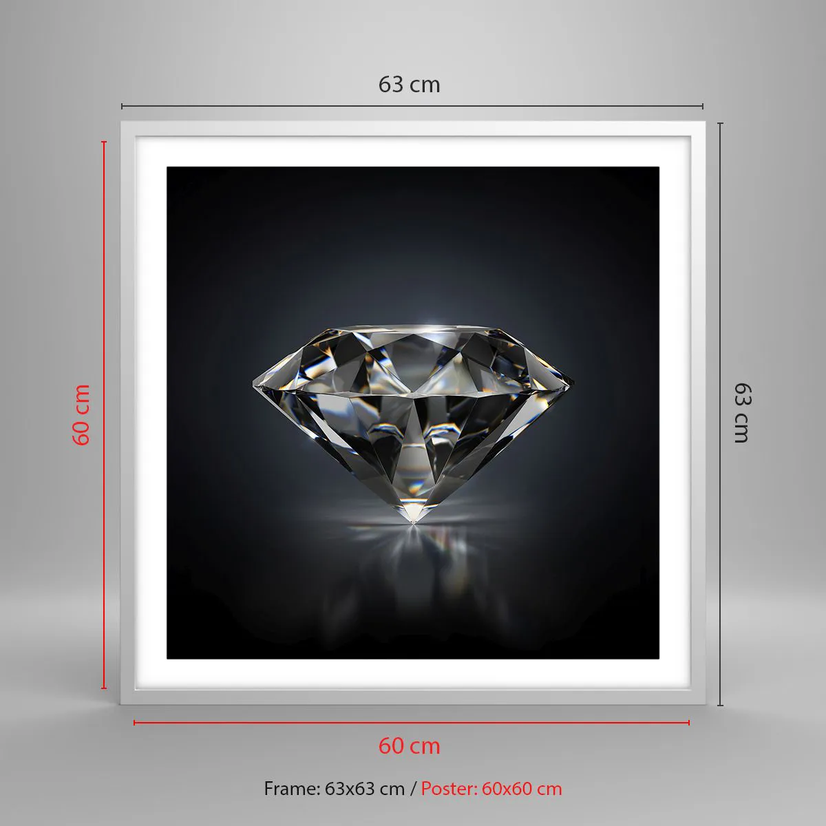 Plakát v bílém rámu - Best girls friend - 60x60 cm