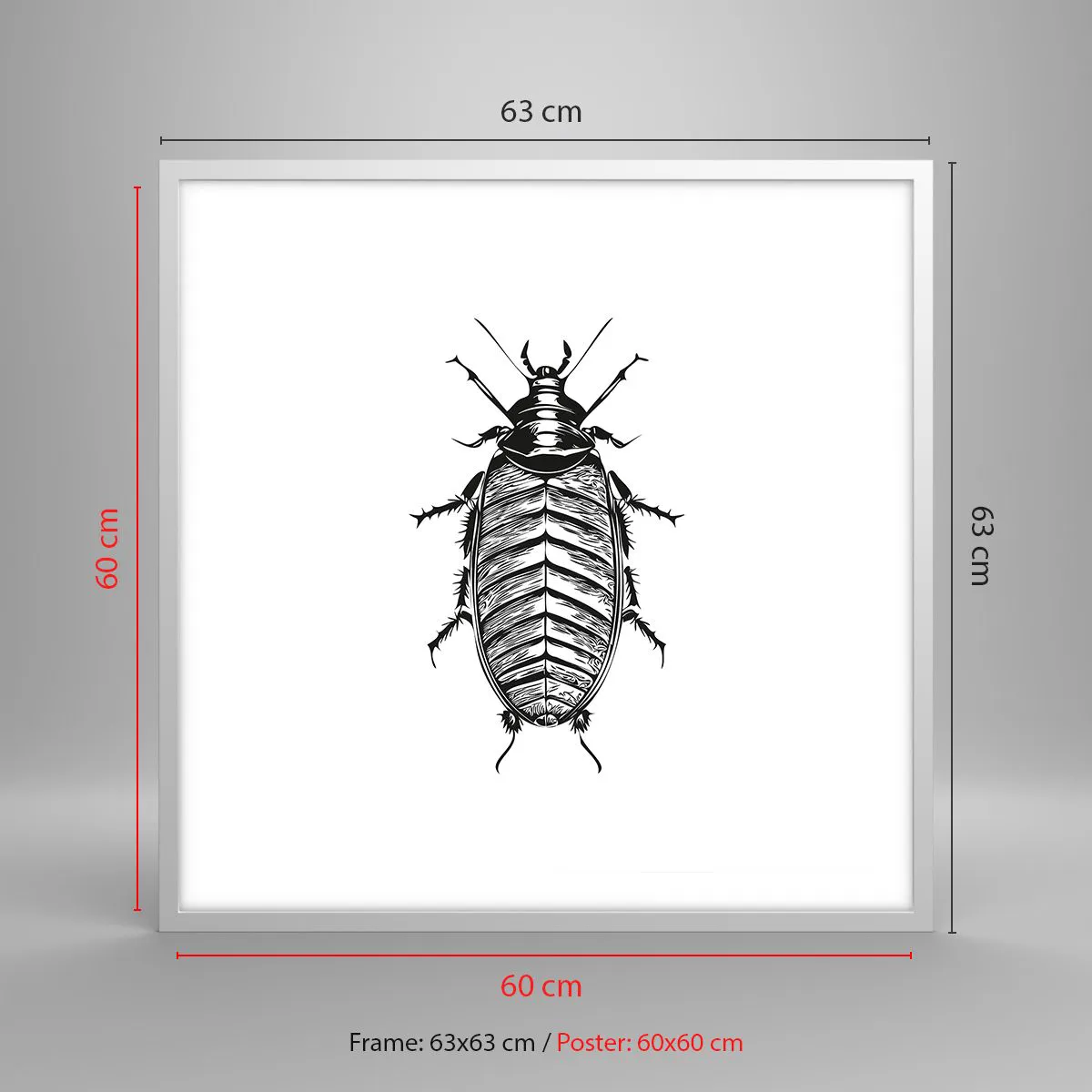 Poster in einem weißen Rahmen - Was für ein Exemplar! - 60x60 cm