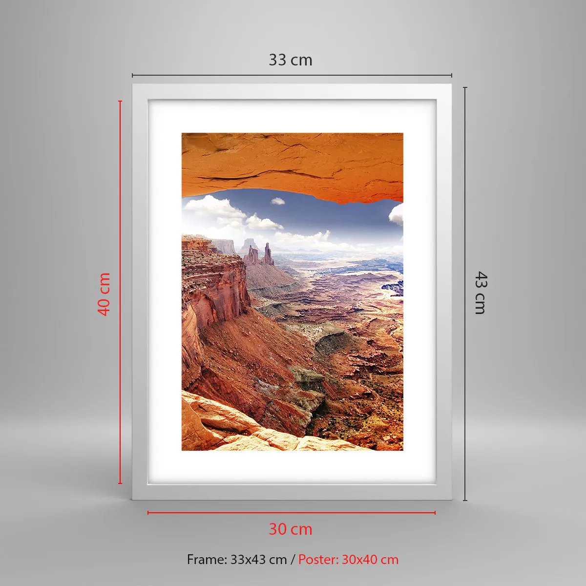 Plakat w białej ramie - Wyrzeźbione przez samą naturę - 30x40 cm