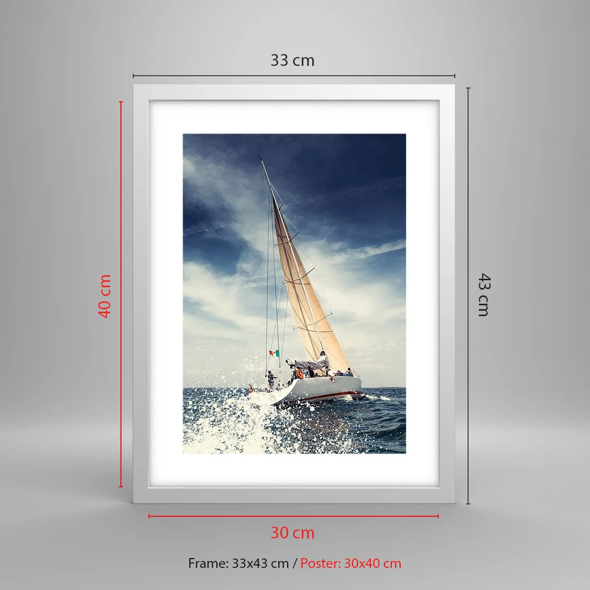 Affiche dans un cadre blanc - Poster - Ils ne nous rattraperont pas ! - 30x40 cm